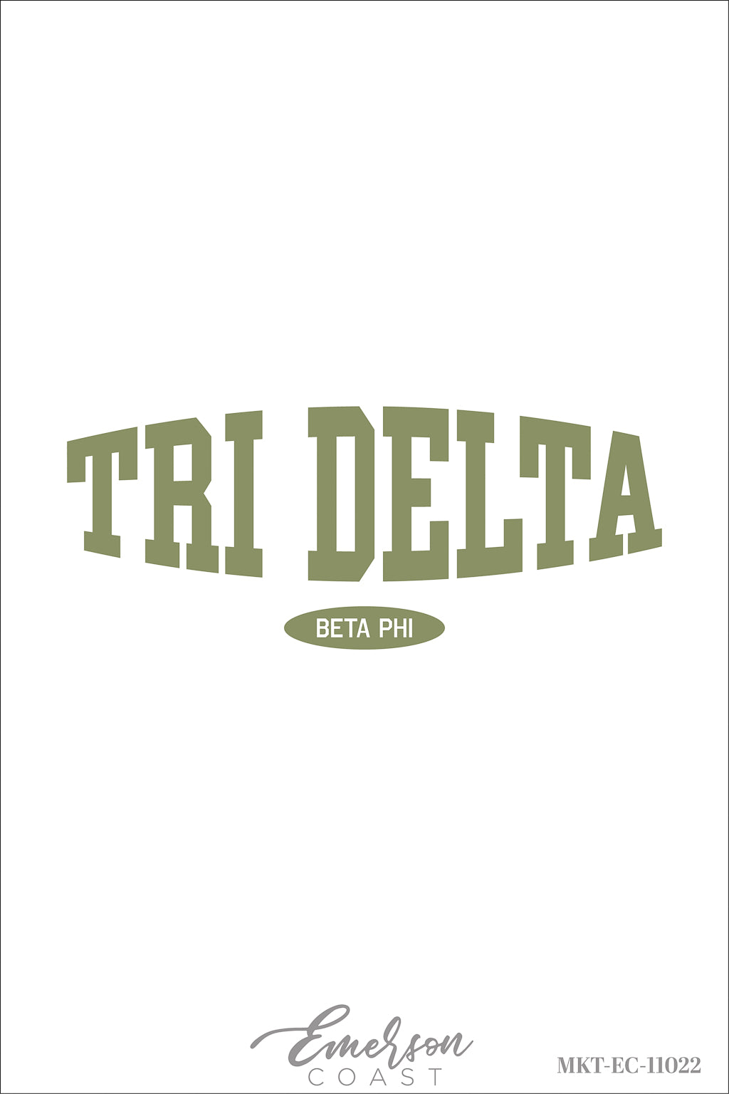 Delta Delta Delta Forest Green Varsity Sweatshirt