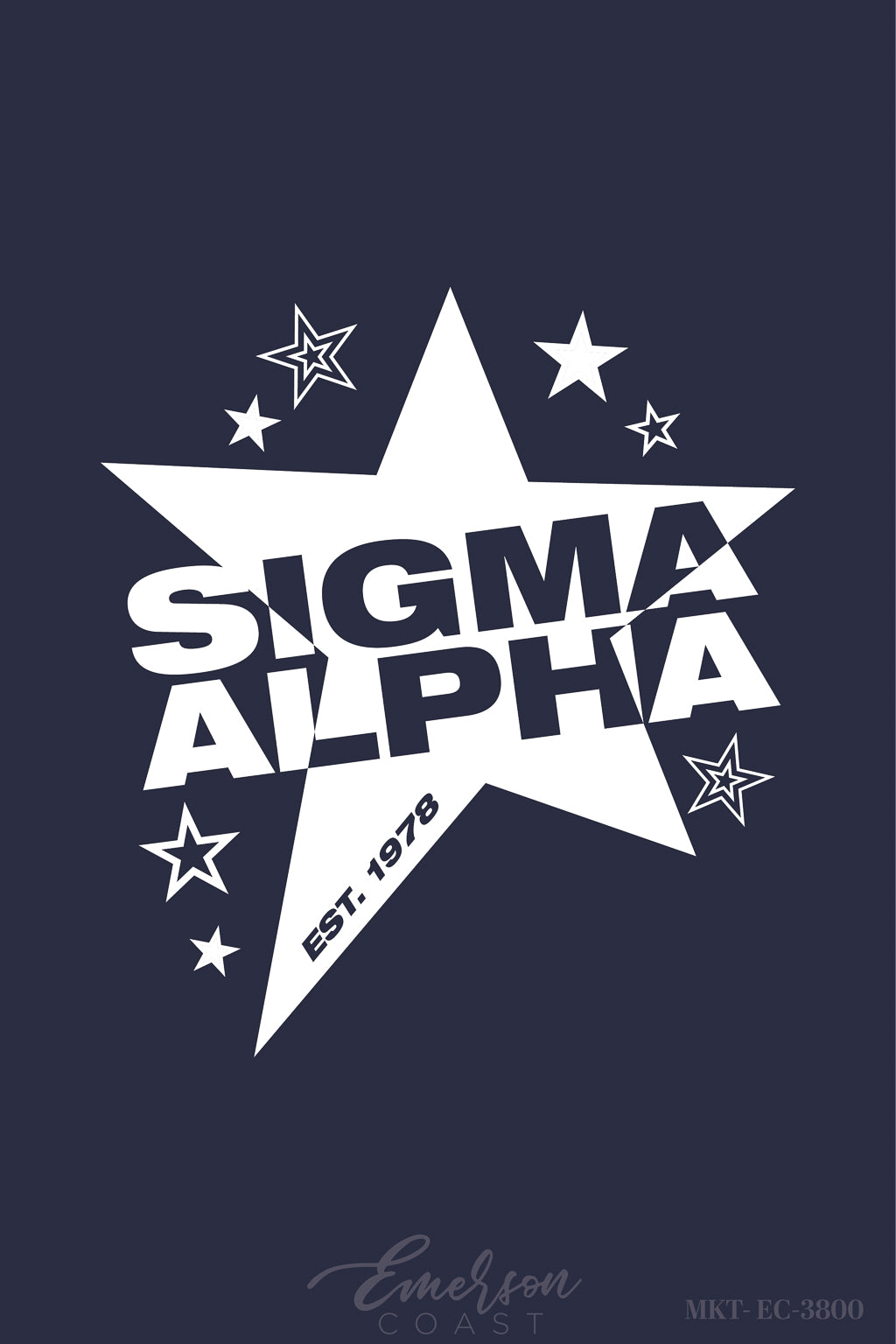 Sigma Alpha University of Tennessee Knoxville Navy Star Crewneck