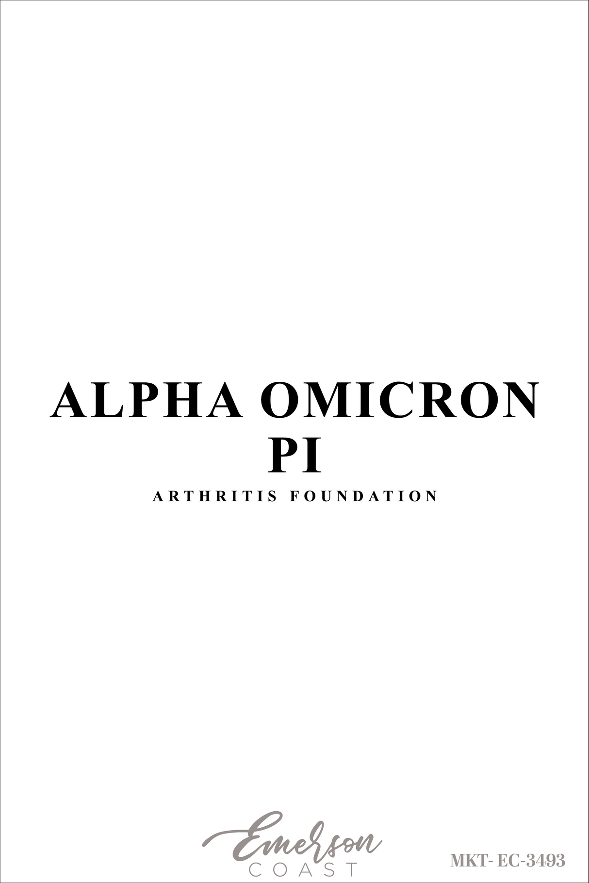 Alpha Omicron Pi Simple Arthritis Foundation Philanthropy Tee