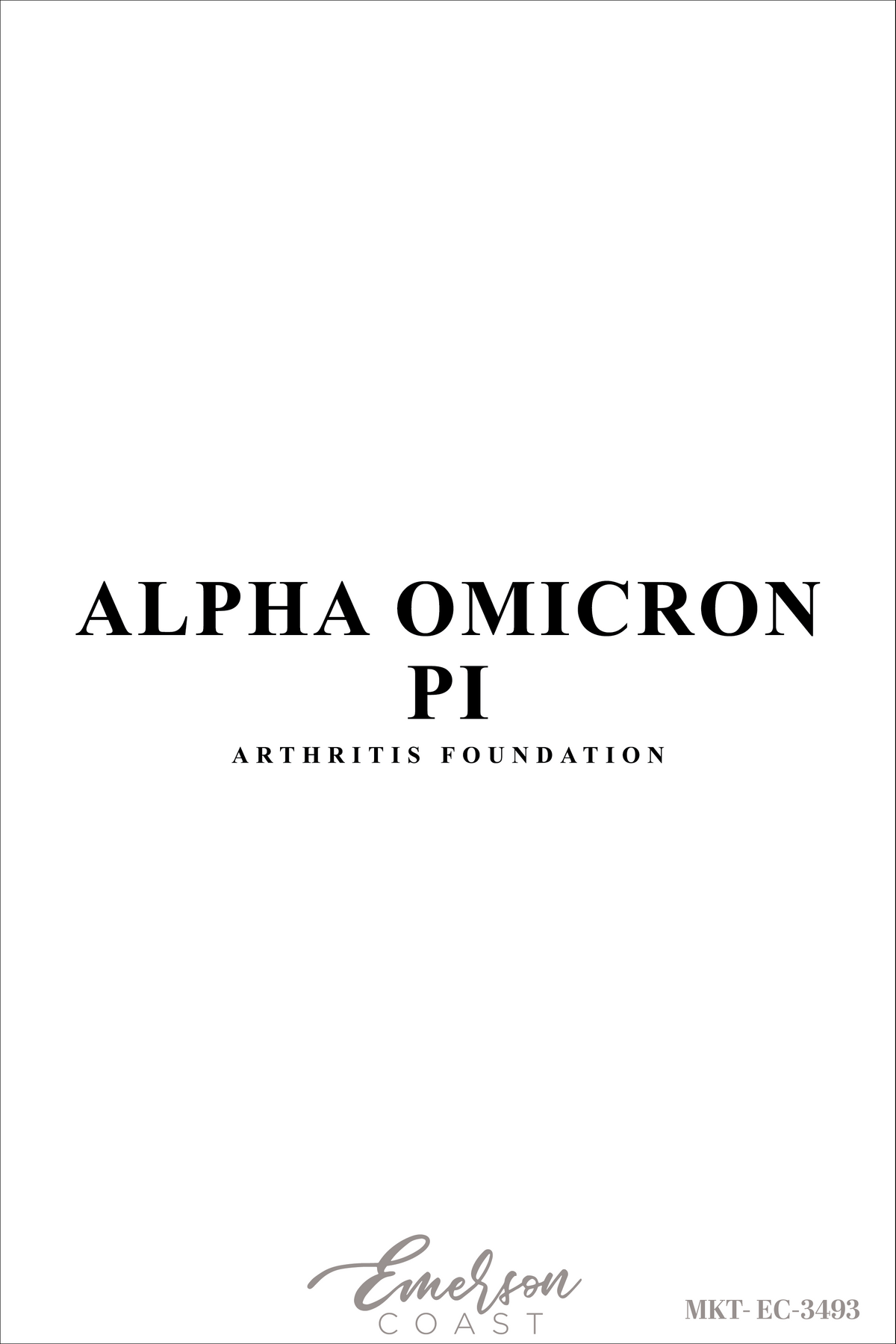 Alpha Omicron Pi Simple Arthritis Foundation Philanthropy Tee