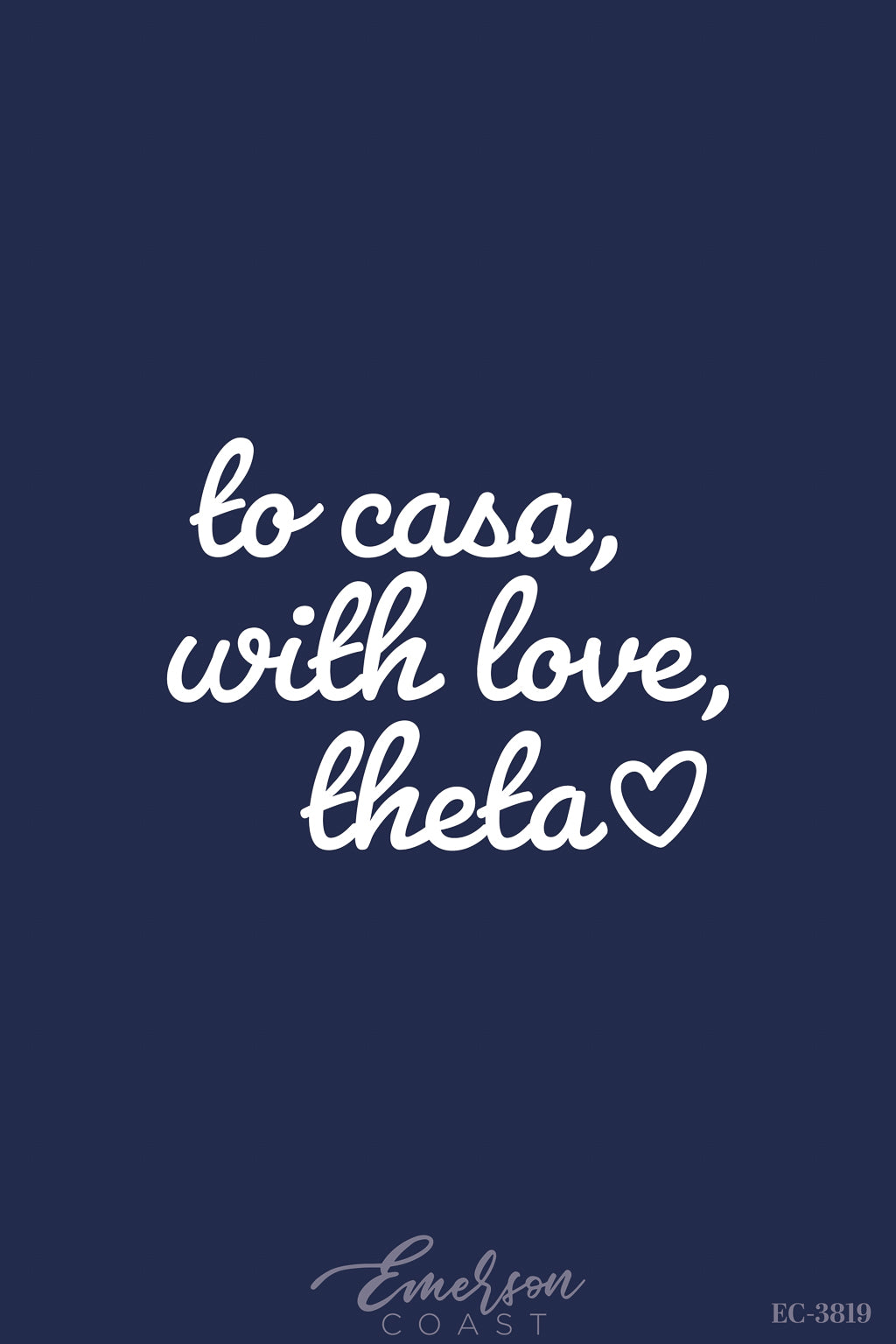 Kappa Alpha Theta To Casa With Love Navy Recruitment Tee