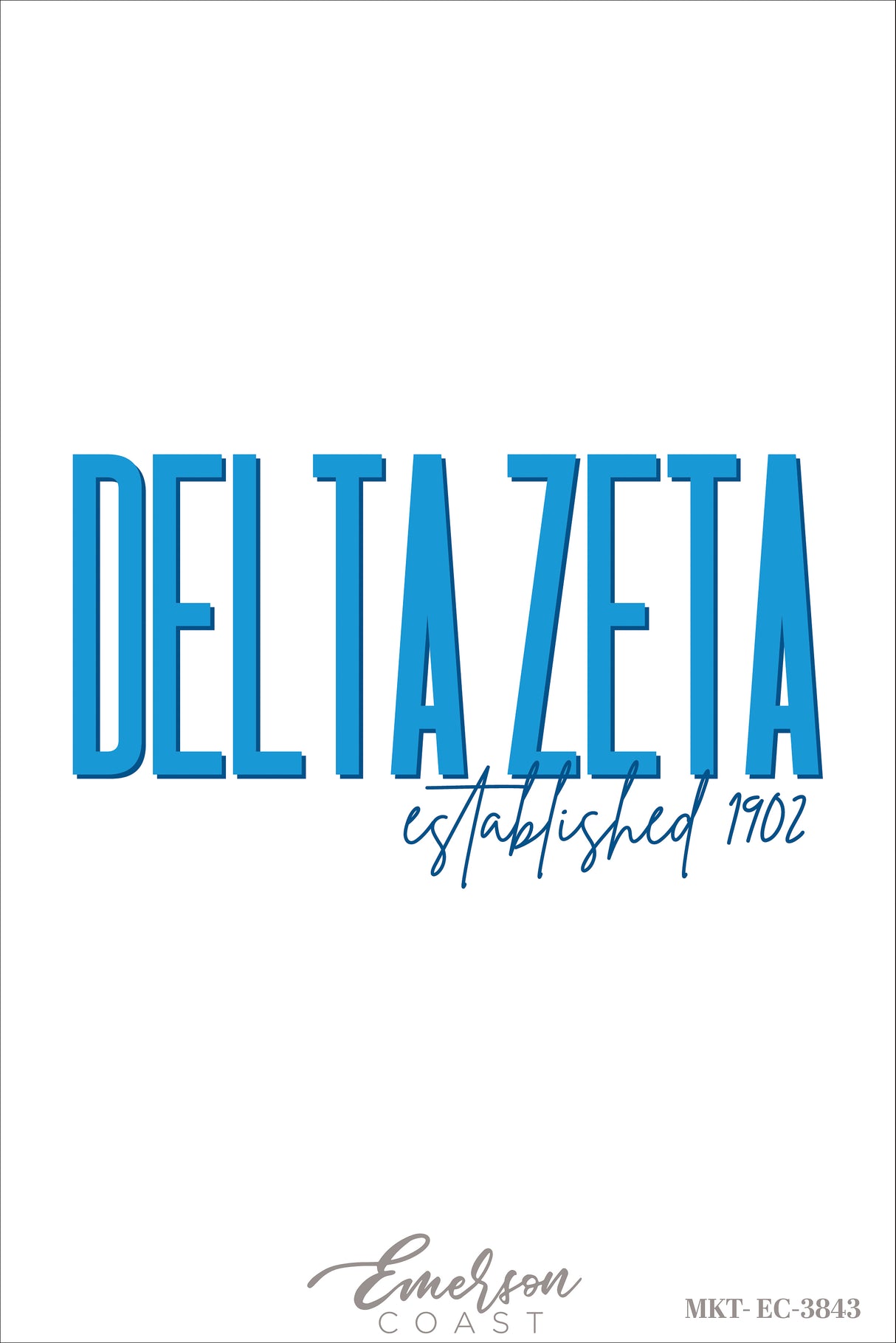 Delta Zeta Bold Blue Recruitment Tee