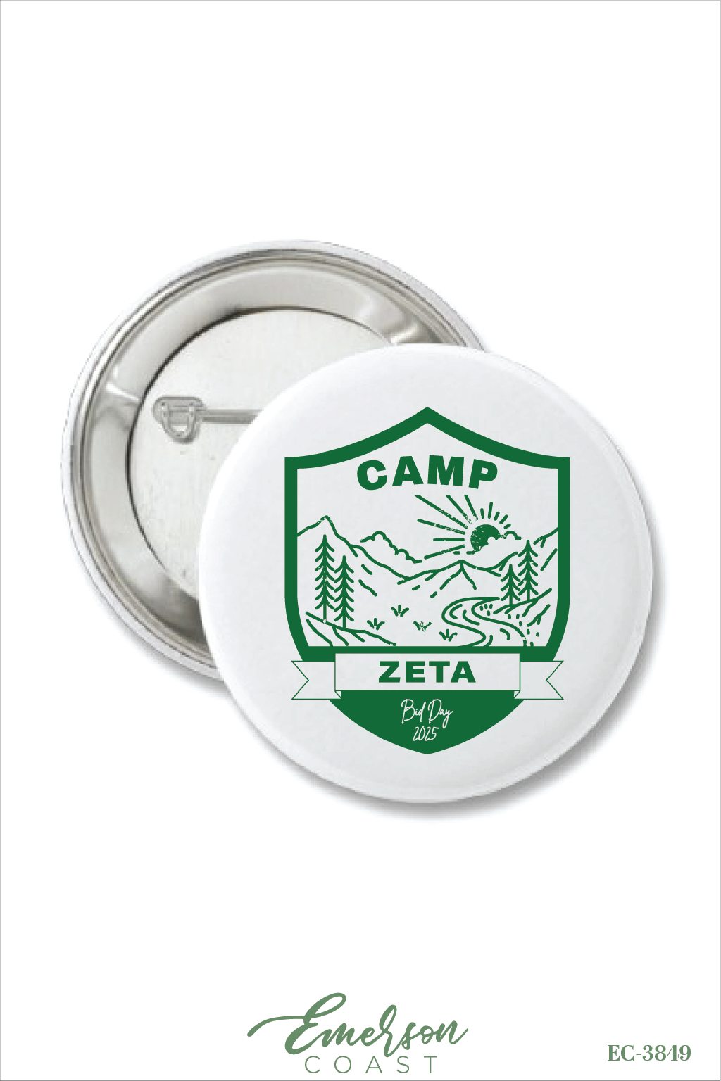 Zeta Tau Alpha Camp Bid Day Button