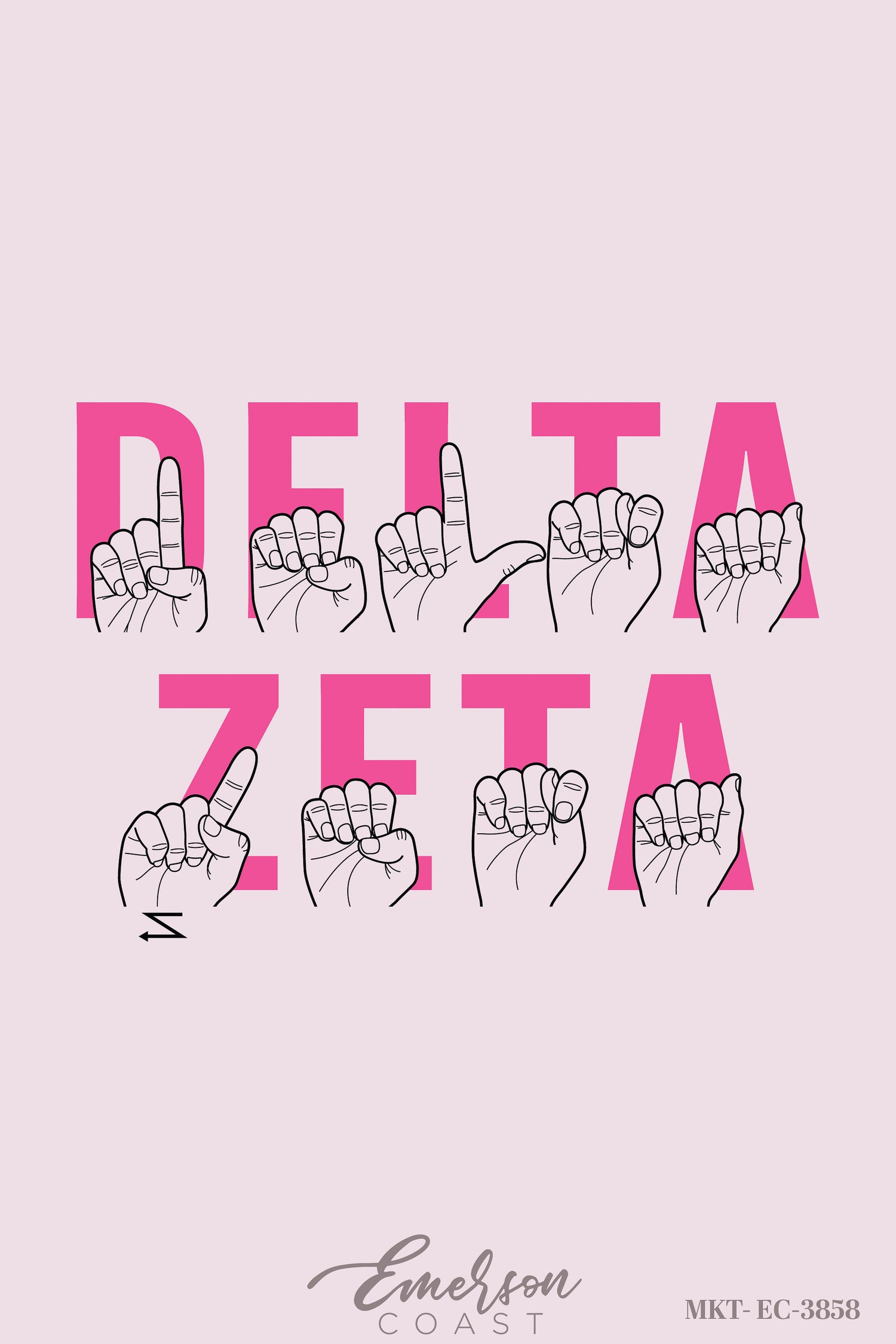 Delta Zeta Sign Language Philanthropy Recruitment Tee