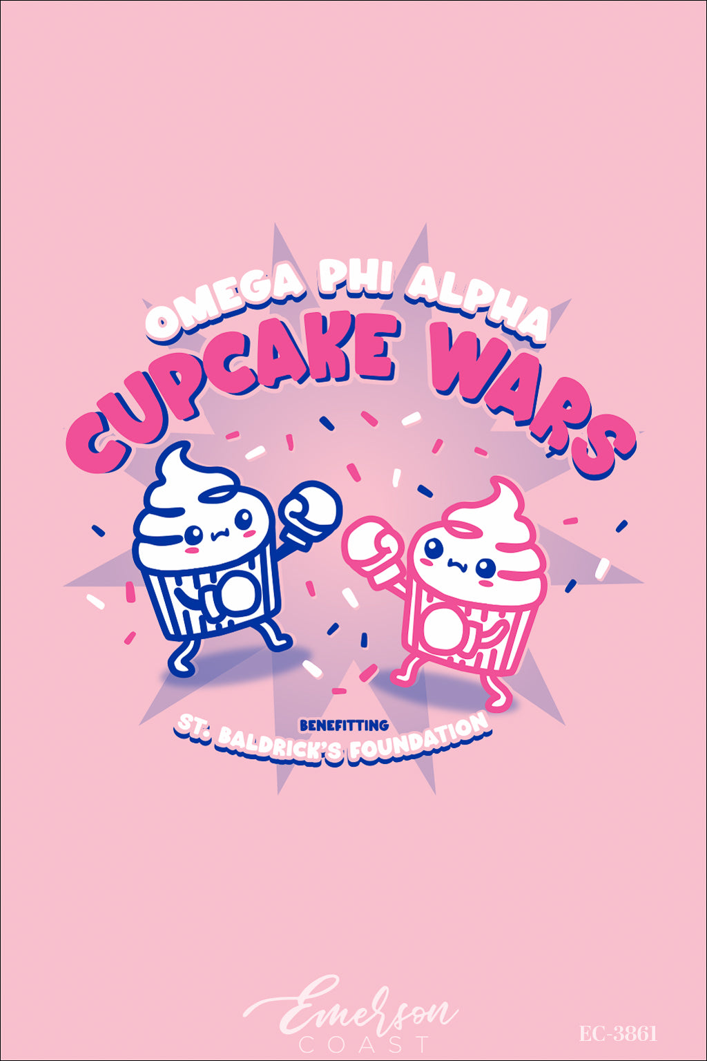 Omega Phi Alpha Western Kentucky University Cupcake Wars Philanthropy Tee