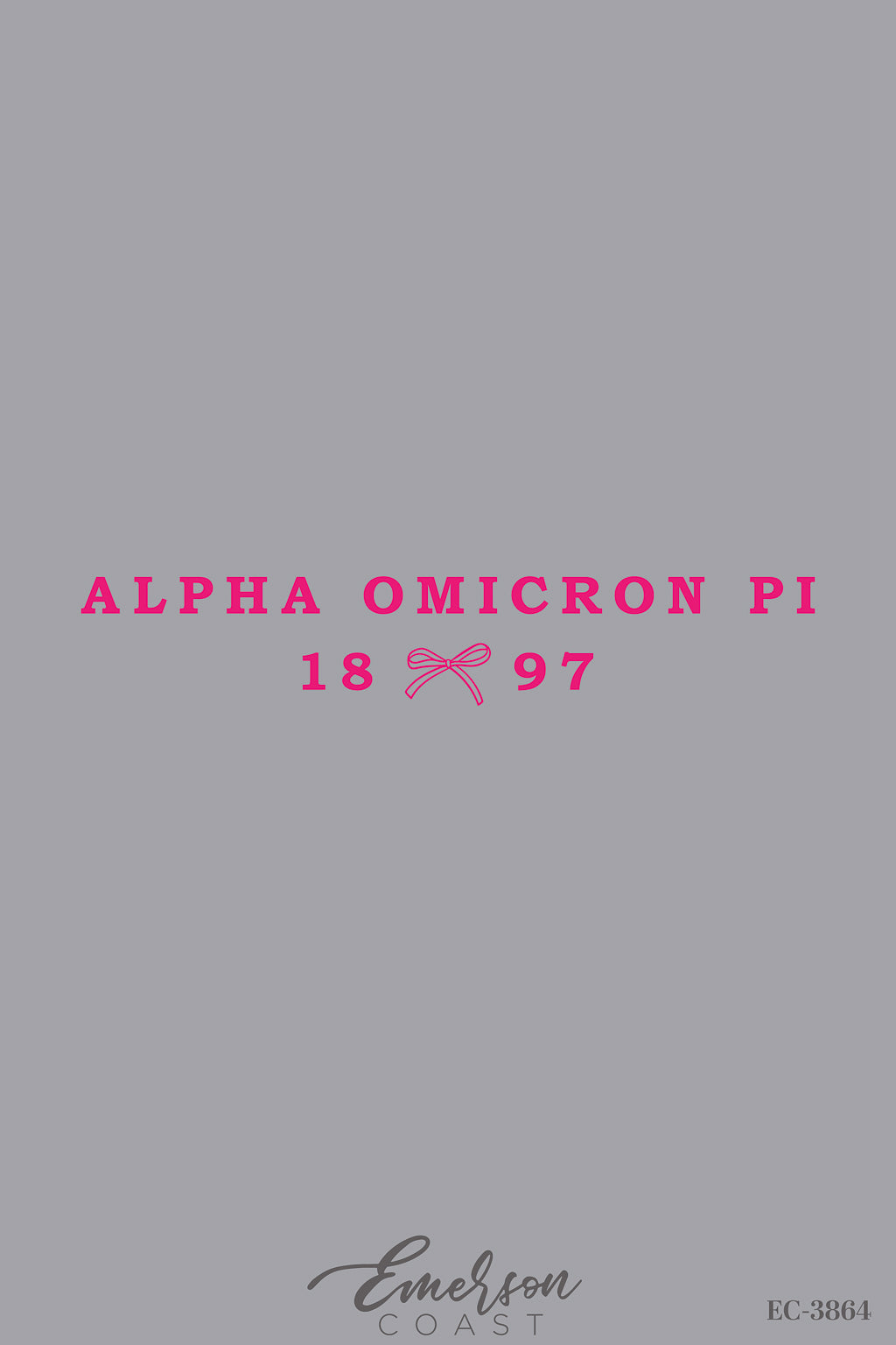 Alpha Omicron Pi Simple Bow Recruitment T-Shirt