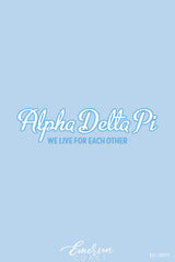 Alpha Delta Pi East Tennessee State University Set T-Shirt