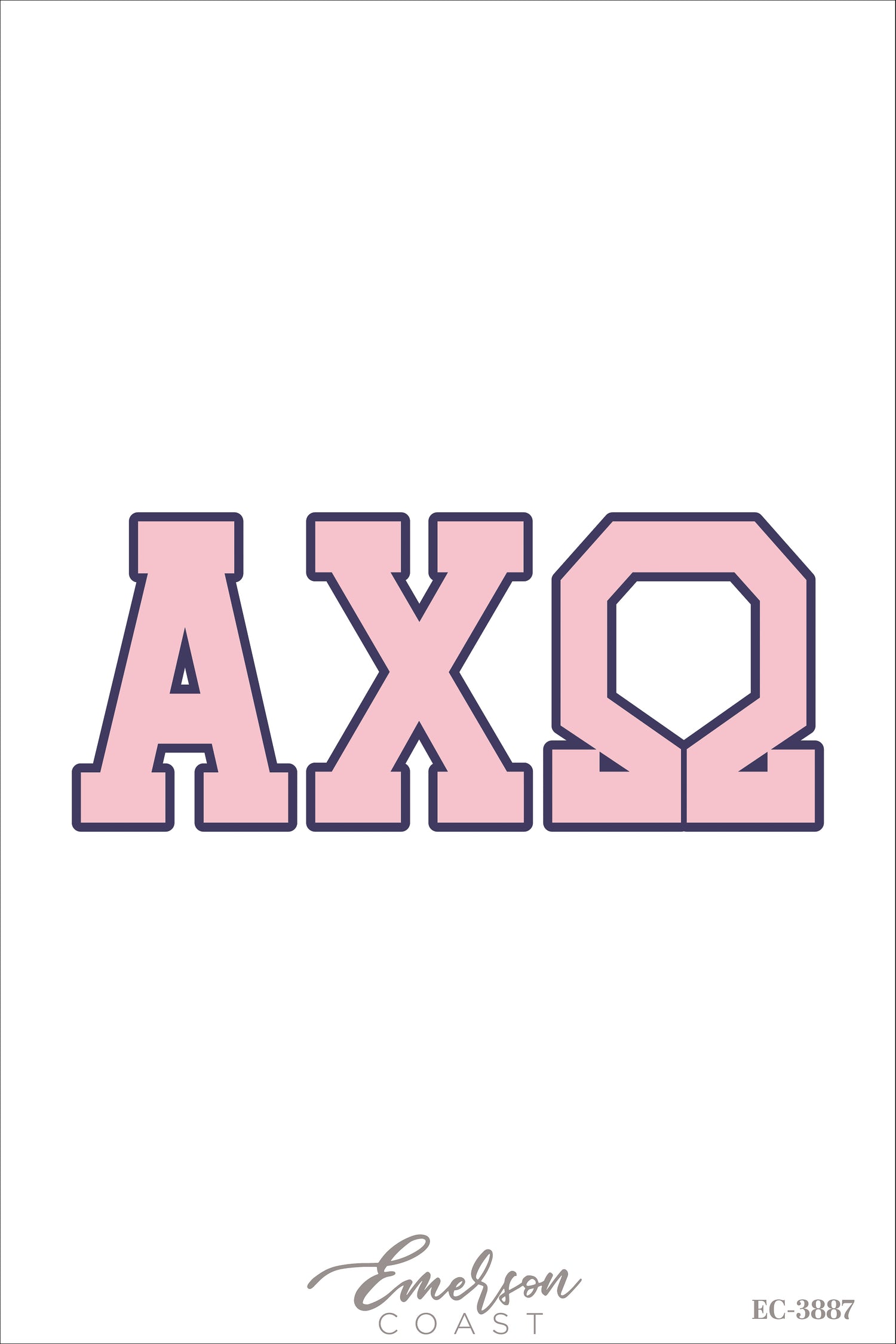 Alpha Chi Omega Bold Greek Letters Recruitment T-Shirt