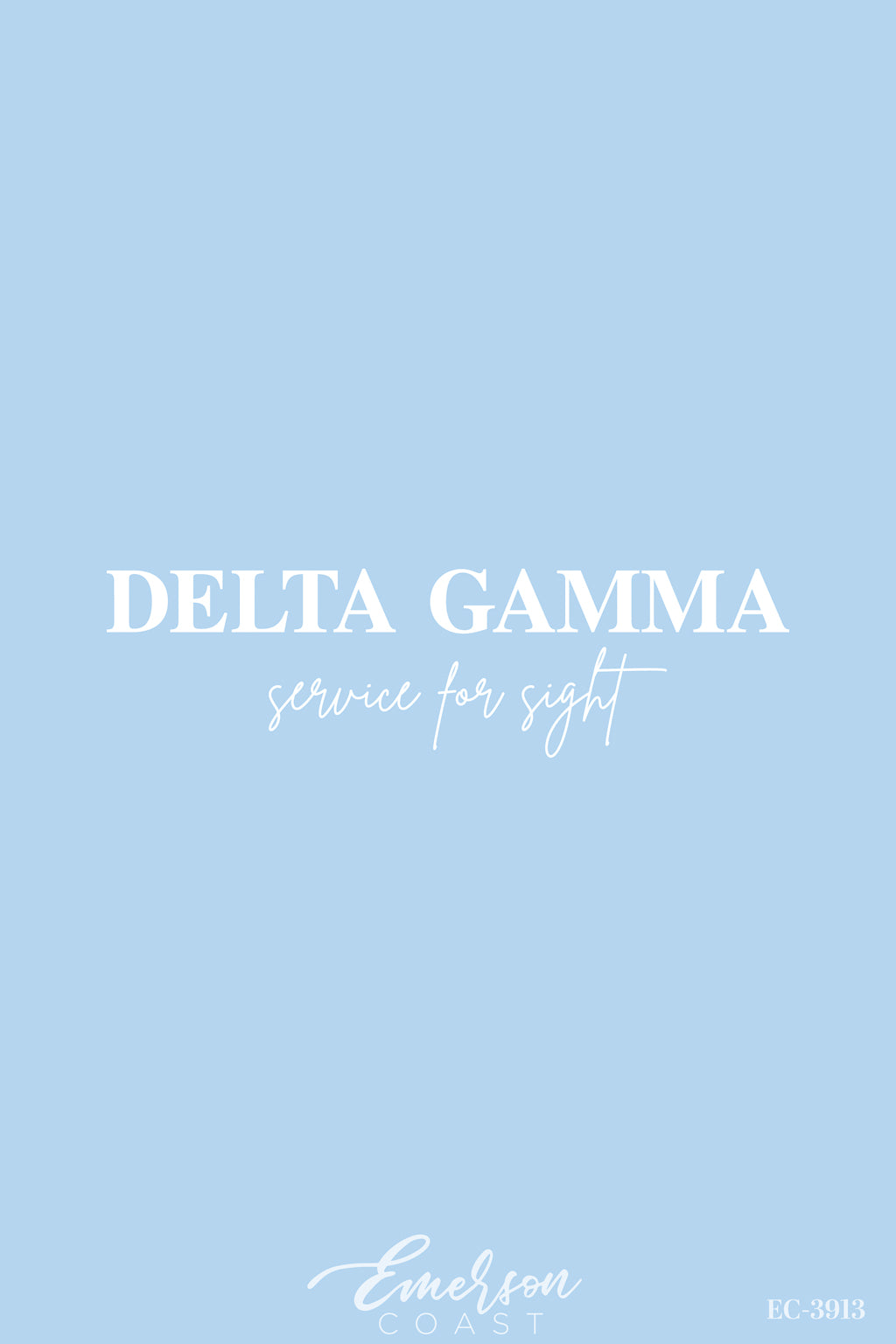 Delta Gamma Service For Sight Light Blue Recruitment T-Shirt