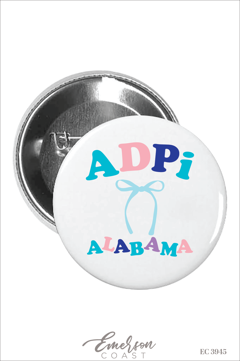 Alpha Delta Pi Alabama Bow Button