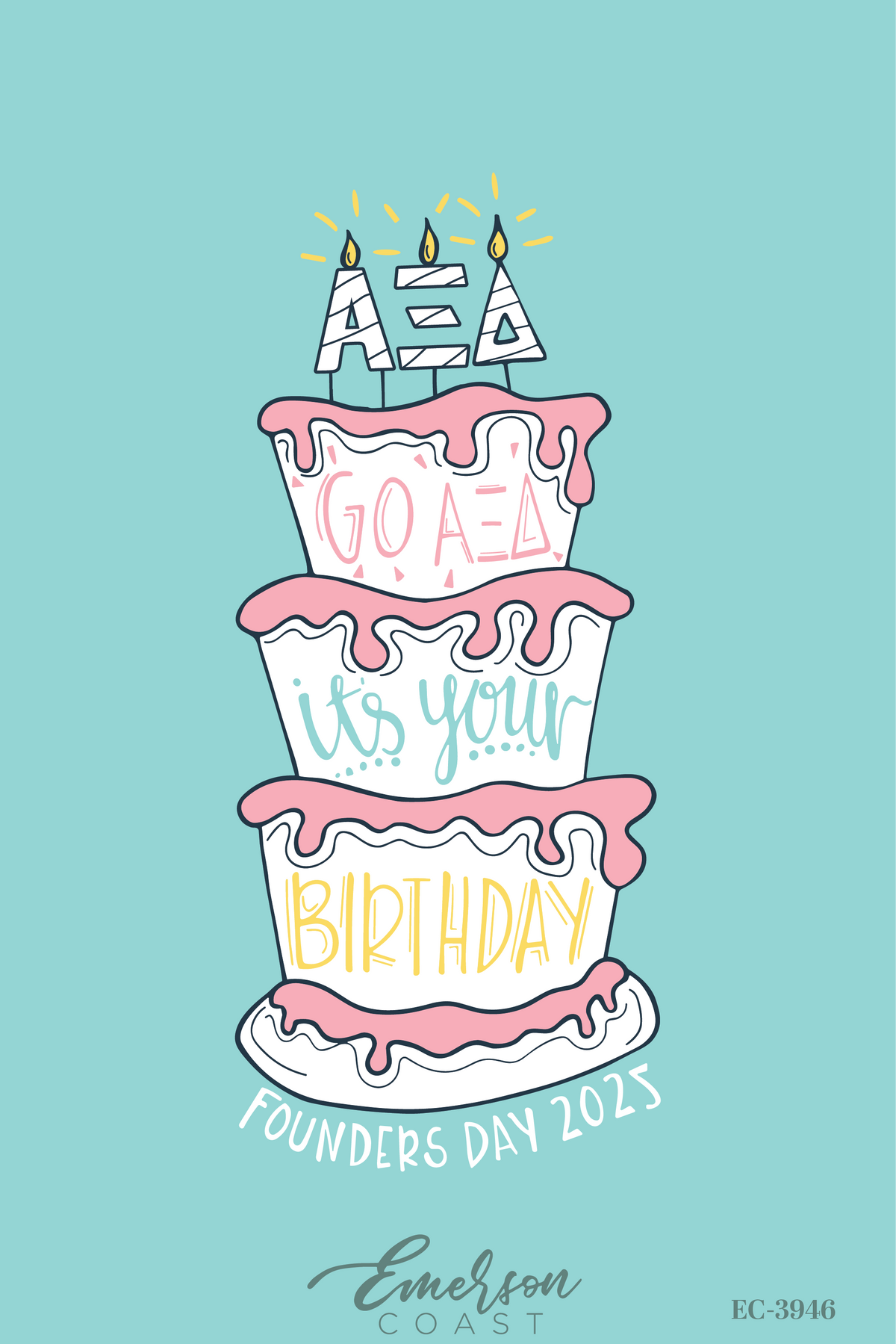 Alpha Xi Delta Auburn University Founders Day Birthday Cake Tee