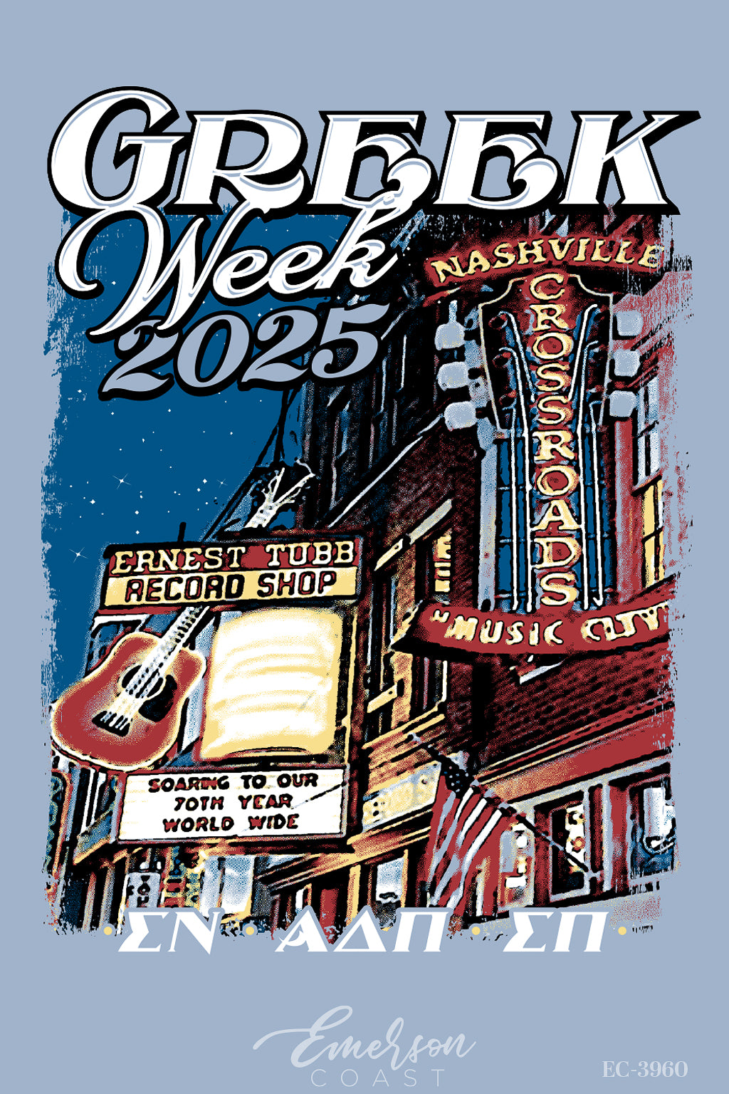 Alpha Delta Pi Missouri State University Music City Greek Week T-Shirt