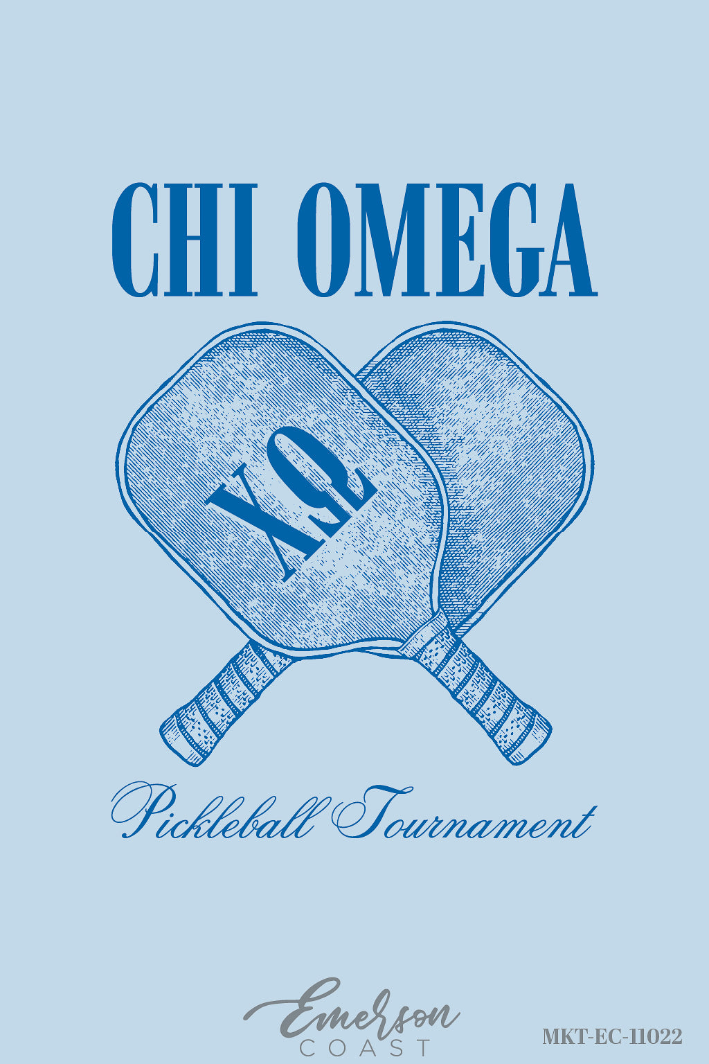 Chi Omega University Of West Georgia Pickleball Tournament T-Shirt