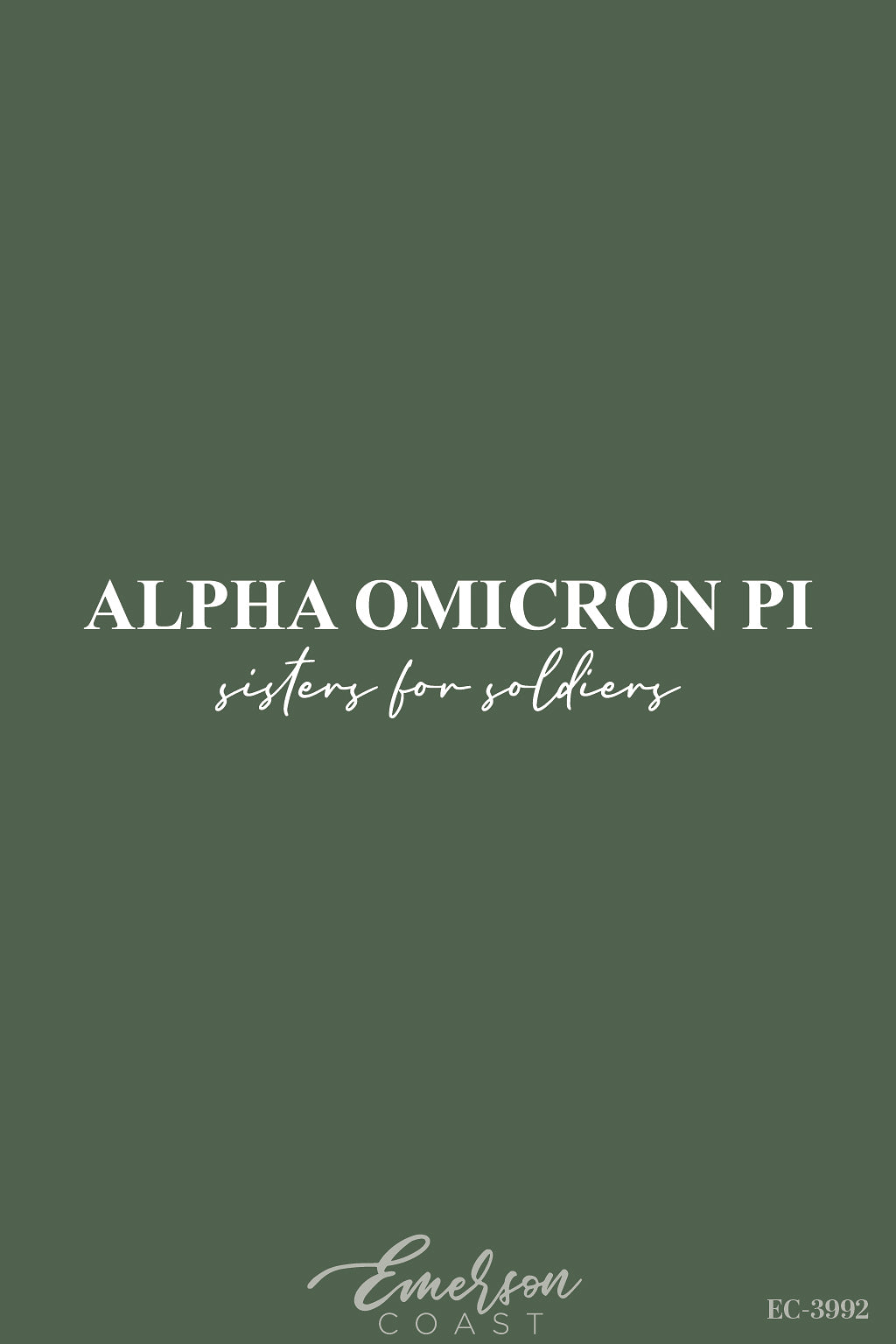 Alpha Omicron Pi Sisters For Soldiers Recruitment T-Shirt