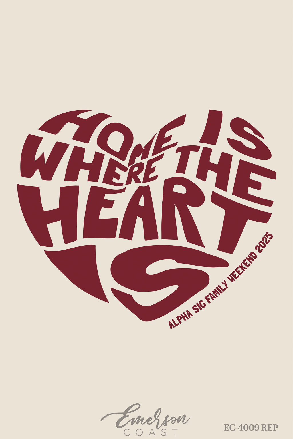 Alpha Sigma Alpha Home Is Where The Heart Is Family Weekend T-Shirt