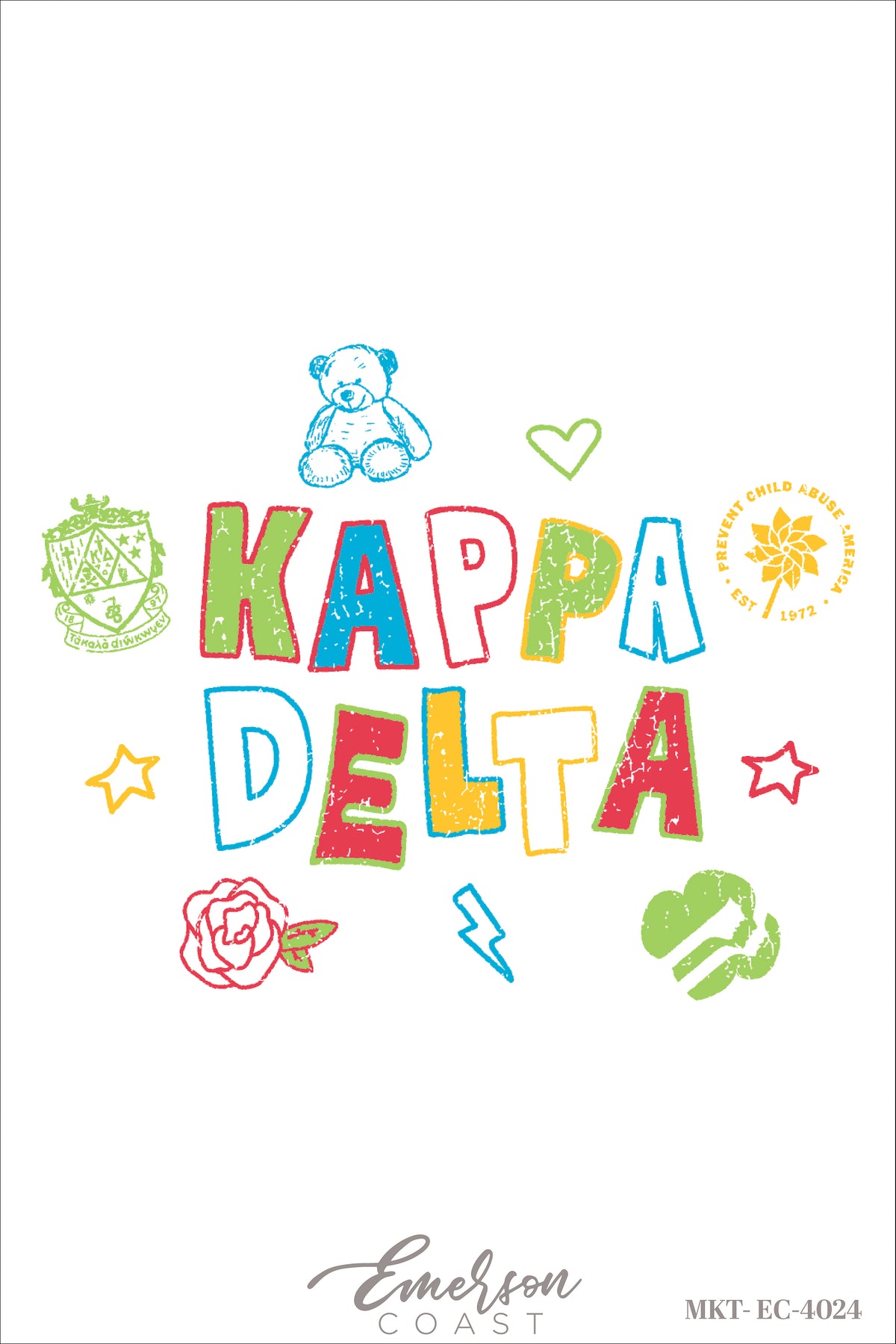 Kappa Delta Philanthropy Recruitment Doodle Tee