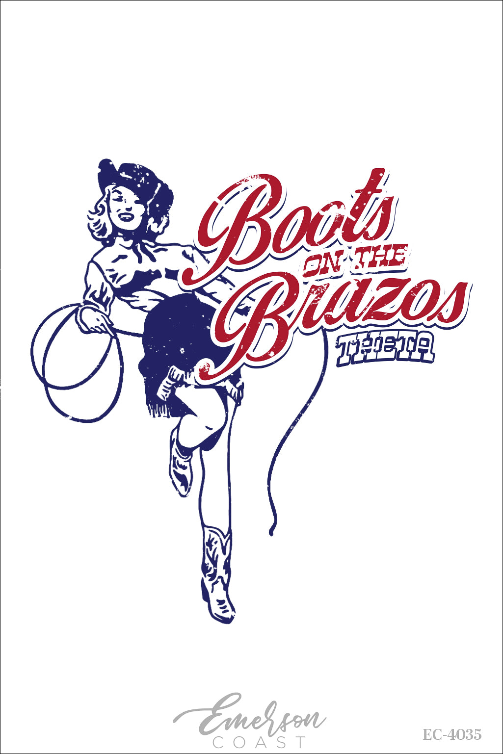 Kappa Alpha Theta Baylor University Baylor University Boots On The Brazos T-Shirt