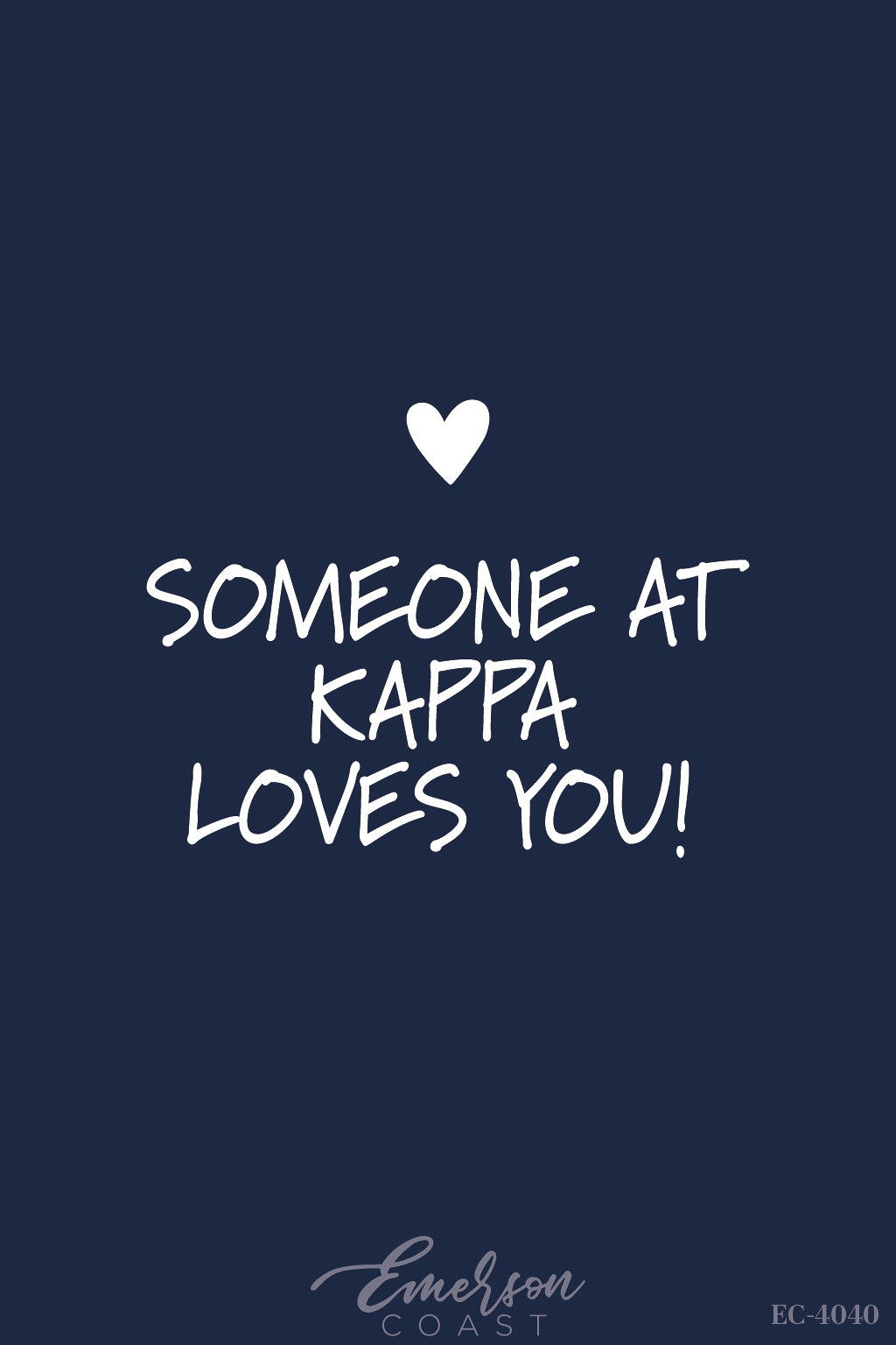 Kappa Kappa Gamma Someone At Kappa Loves You Navy Tee
