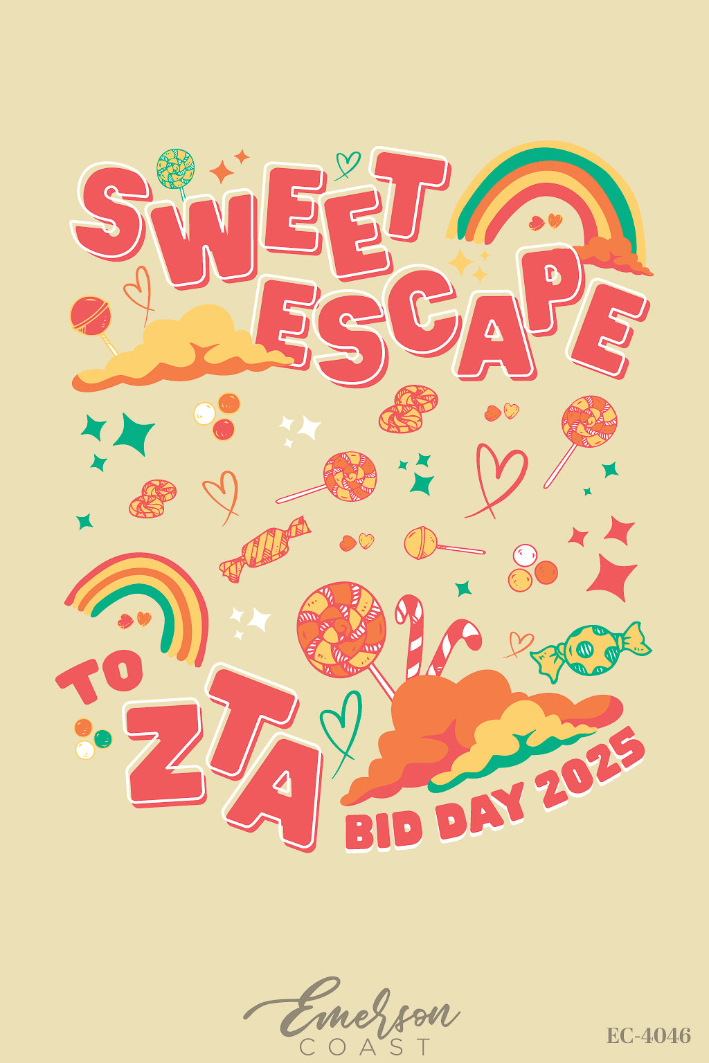 Zeta Tau Alpha Sweet Escape To ZTA Bid Day T-Shirt