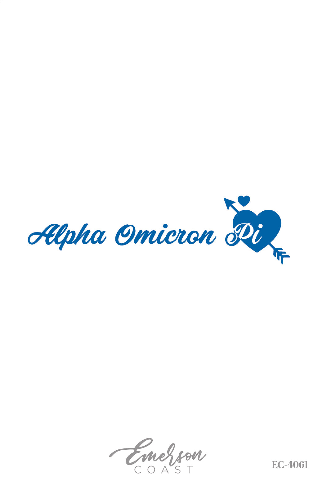 Alpha Omicron Pi East Carolina University Heart Set Tank T-Shirt
