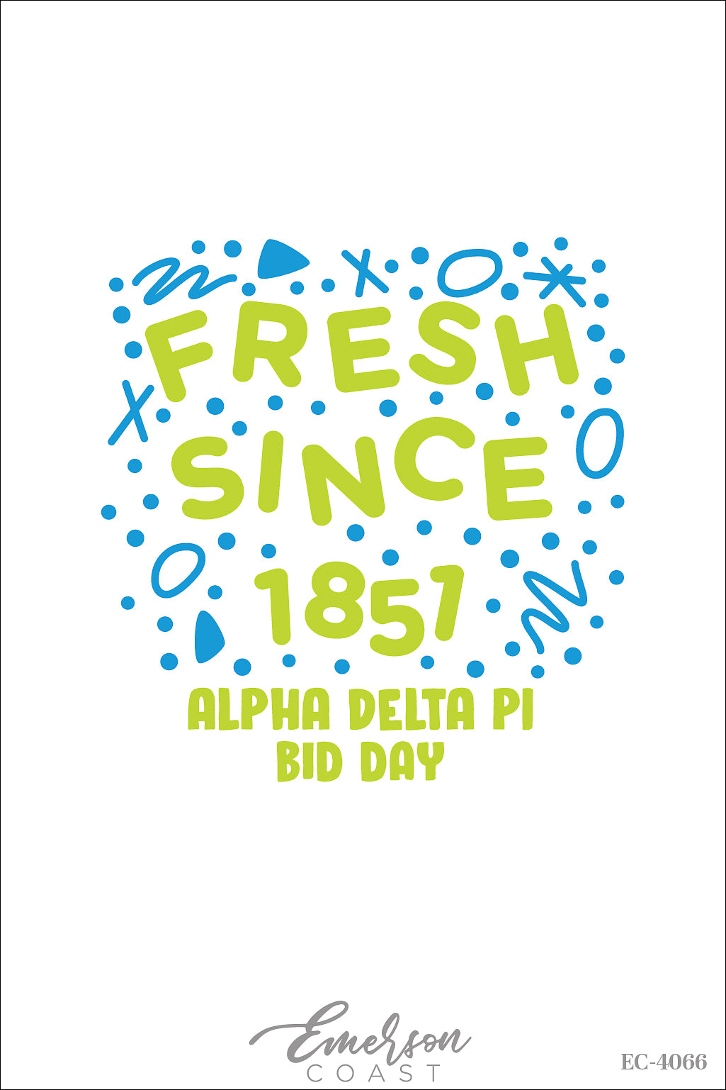 Alpha Delta Pi Fresh Since 1851 Bid Day T-Shirt