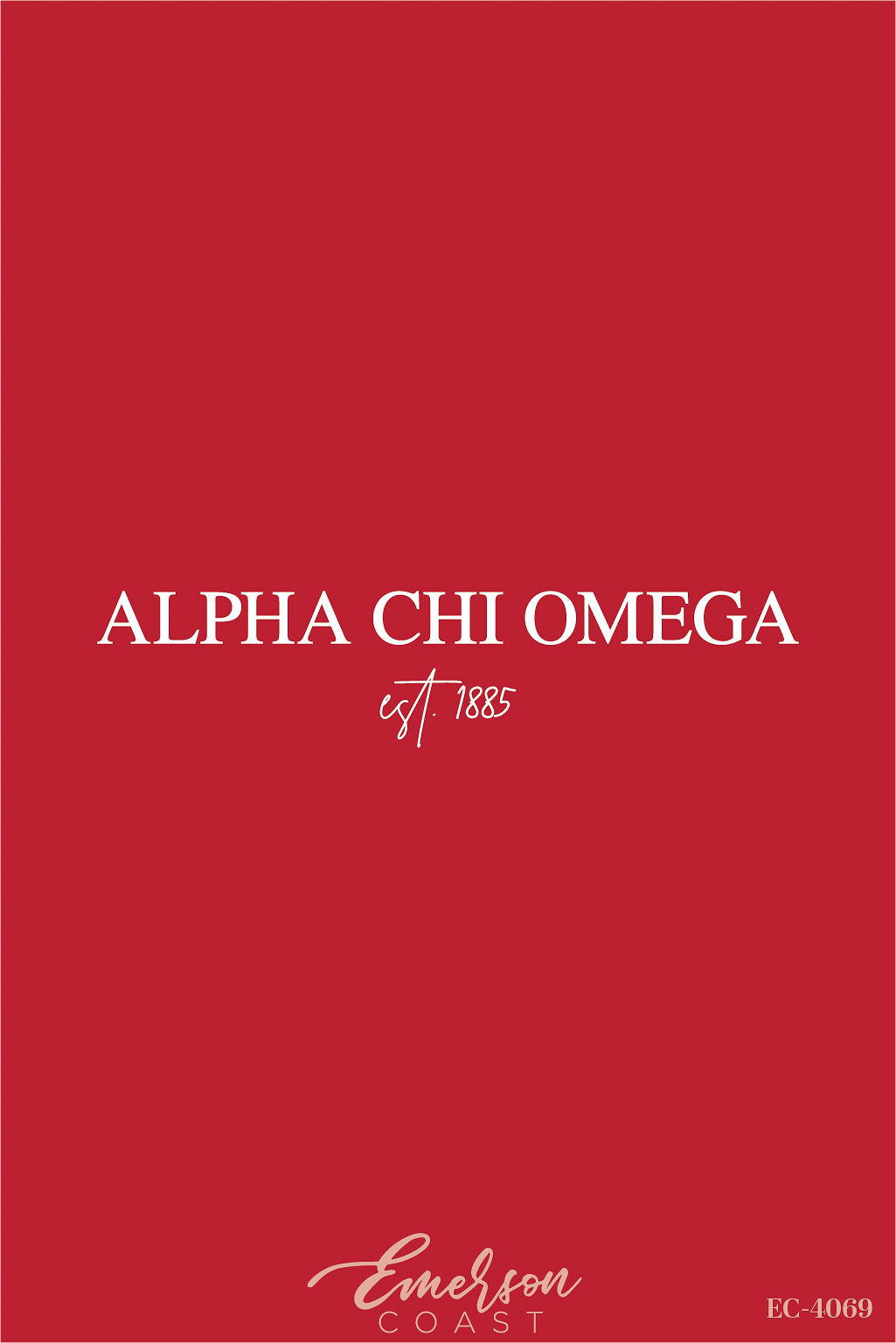 Alpha Chi Omega Simple Red Recruitment Tee