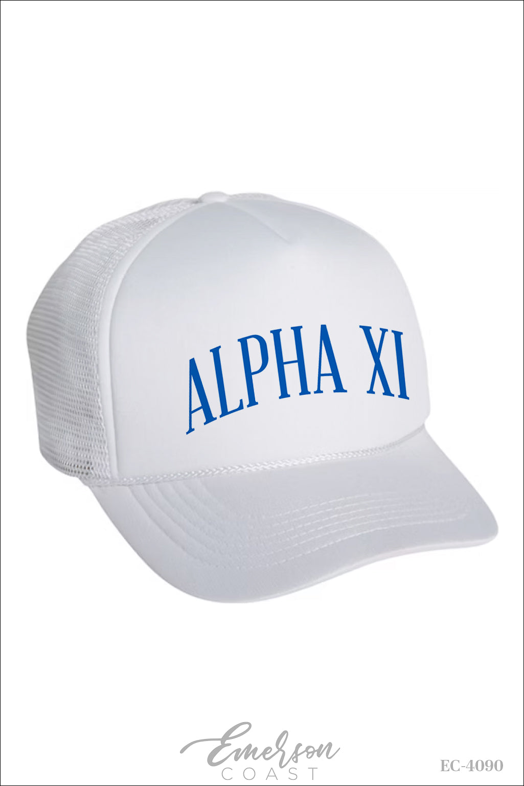 Alpha Xi Delta Simple White Bid Day Hat
