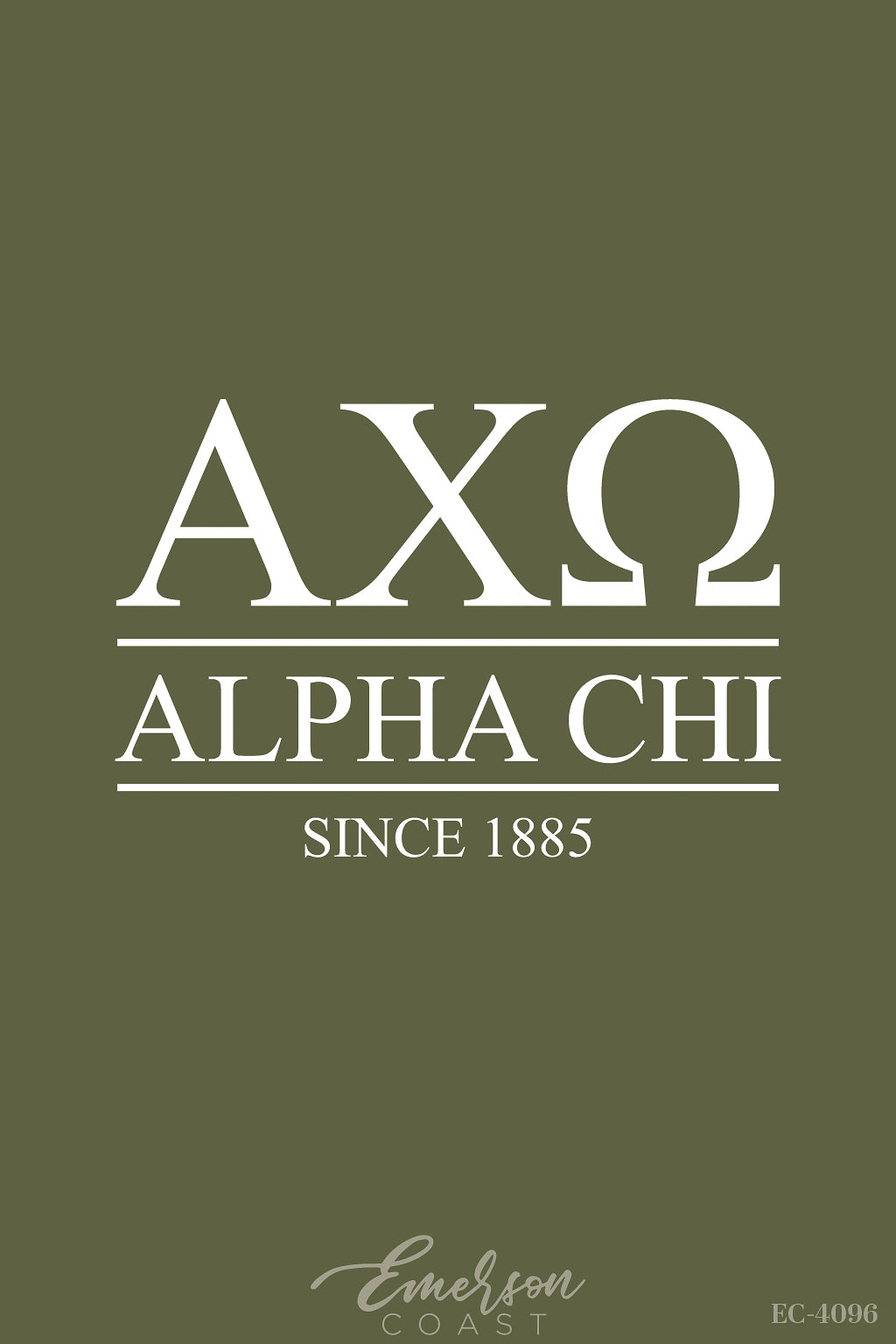 Alpha Chi Omega Forest Green Simple Recruitment Tee