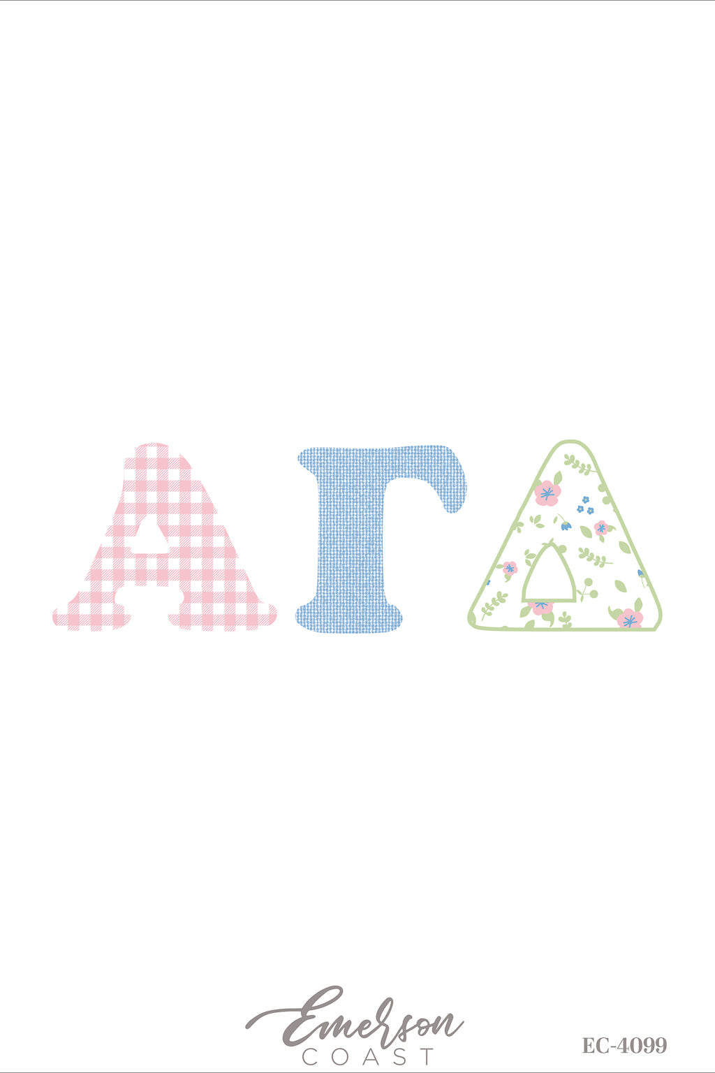 Alpha Gamma Delta Patchwork Letters Bid Day Tee