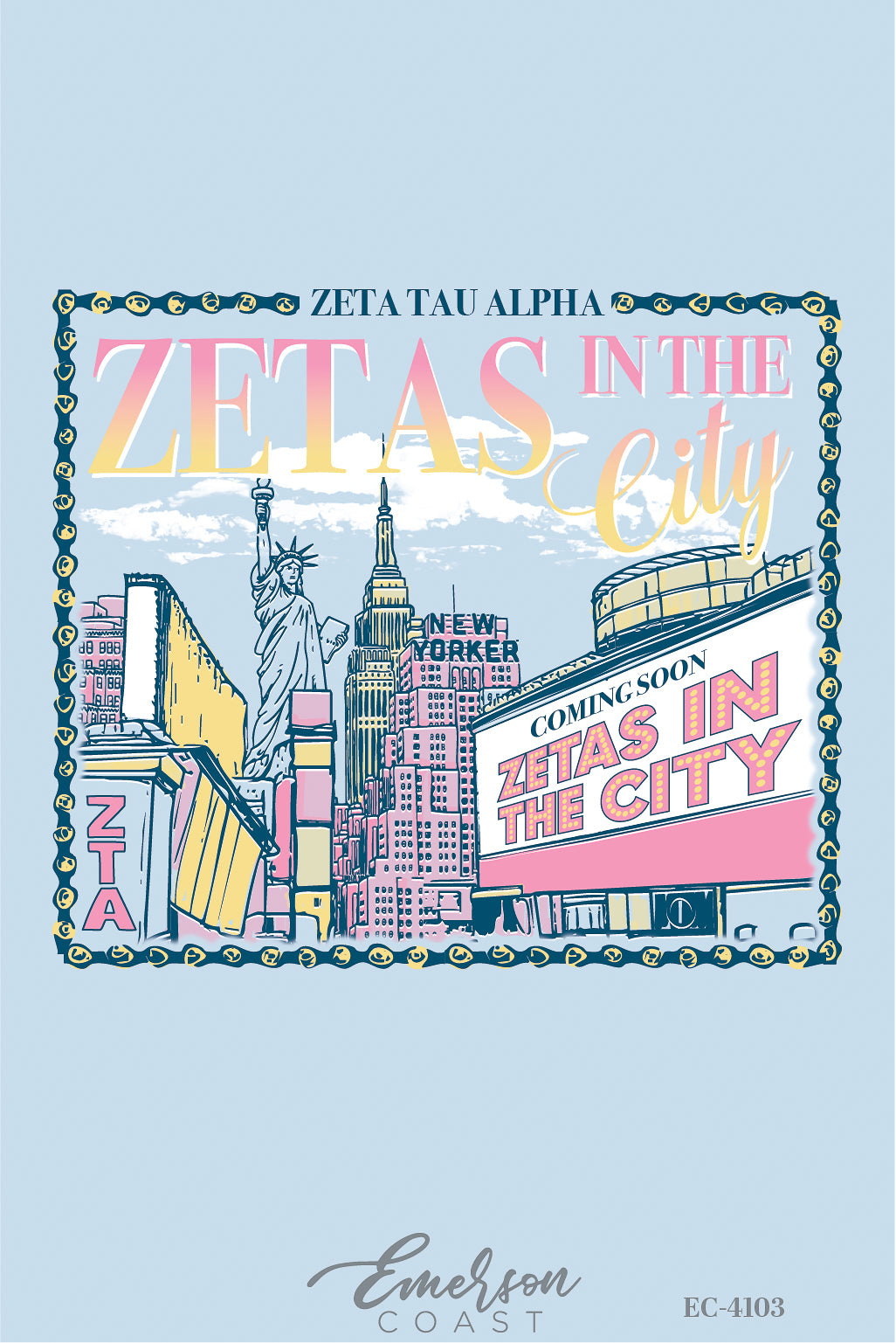 Zeta Tau Alpha Francis Marion University Date Function T-Shirt