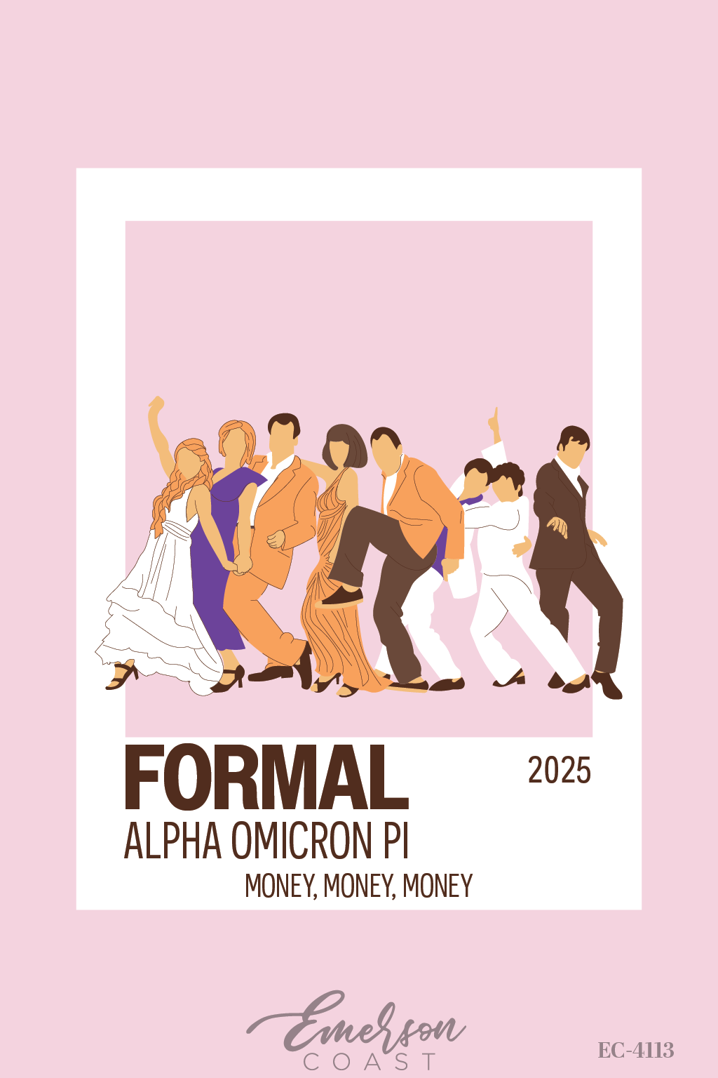 Alpha Omicron Pi Money Money Money Polaroid Formal T-Shirt