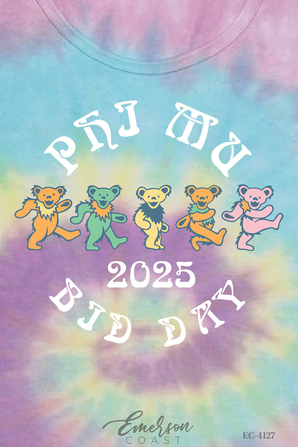 Phi Mu Tie Dye Bears Bid Day Tank T-Shirt