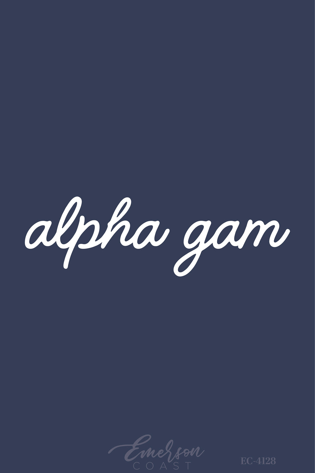 Alpha Gamma Delta Navy Script Bid Day Tee