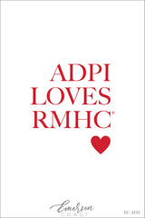 ADPI Loves RMHC White Rolled Cuff Tee