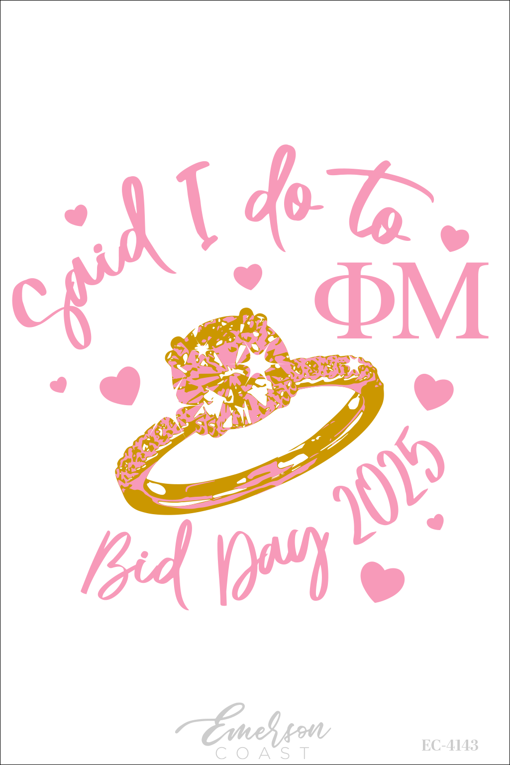 Phi Mu Say I Do To Phi Mu Bid Day Tee