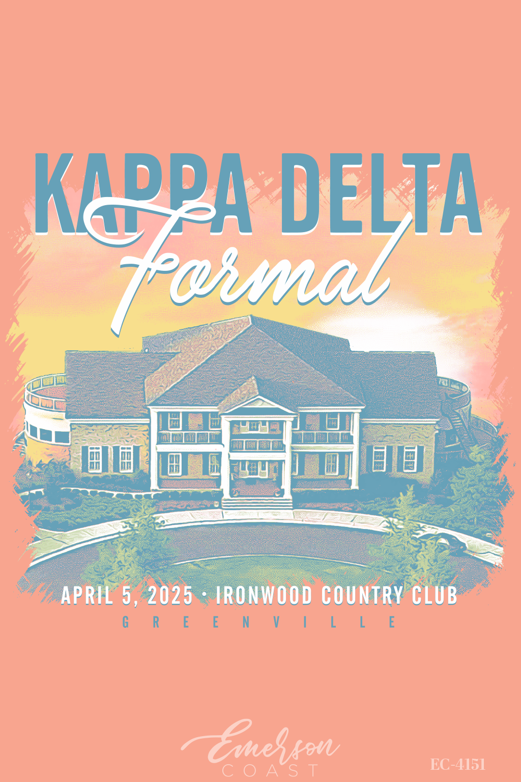 Kappa Delta East Carolina University Country Club Formal T-Shirt