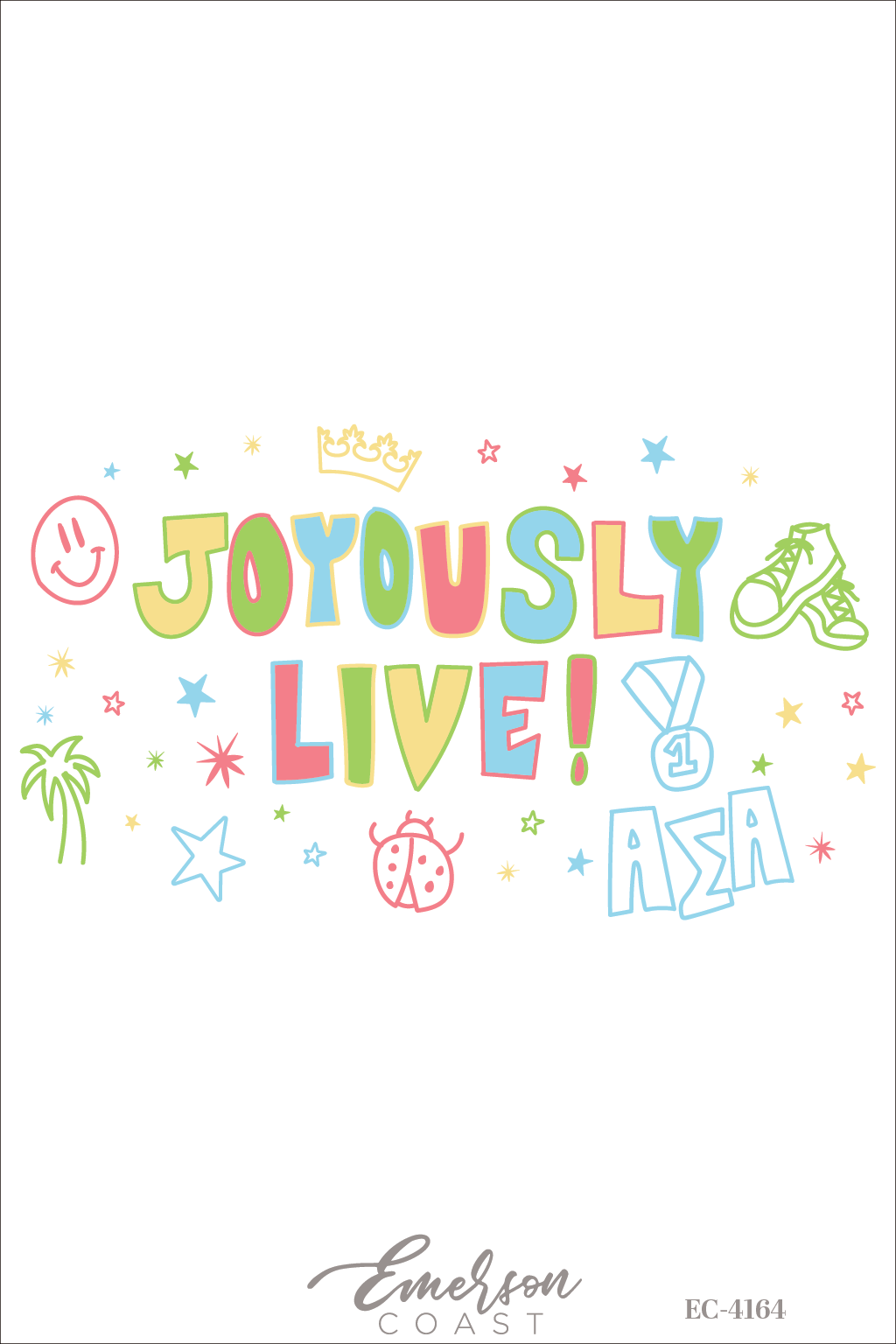 Alpha Sigma Alpha Joyously Live Doodle T-Shirt
