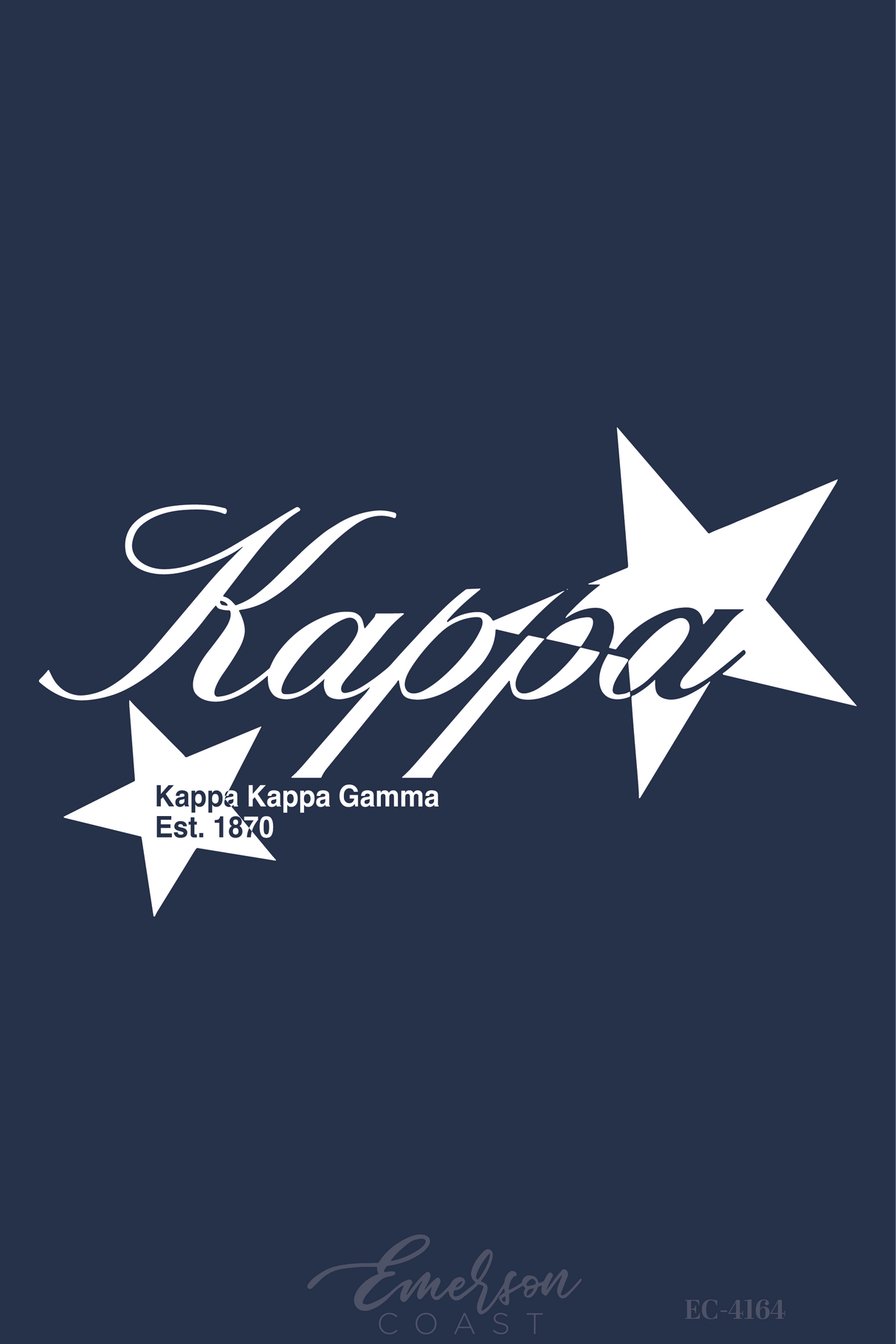 Kappa Kappa Gamma Navy Recruitment Slouchy  Tee