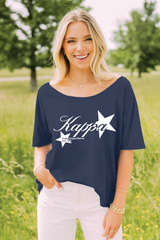 Kappa Kappa Gamma Navy Recruitment Slouchy  Tee