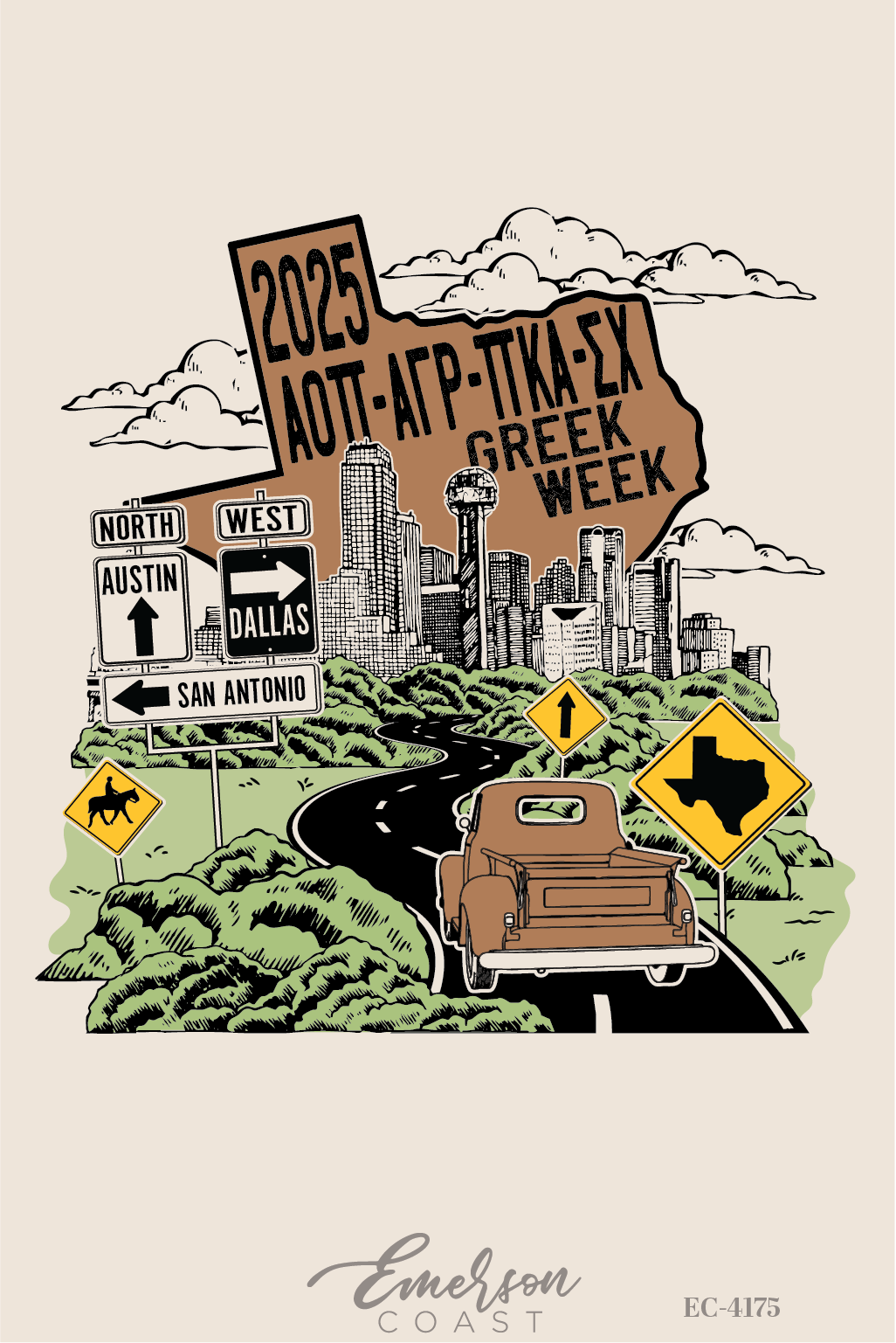 Alpha Omicron Pi Missouri State University Greek Week T-Shirt