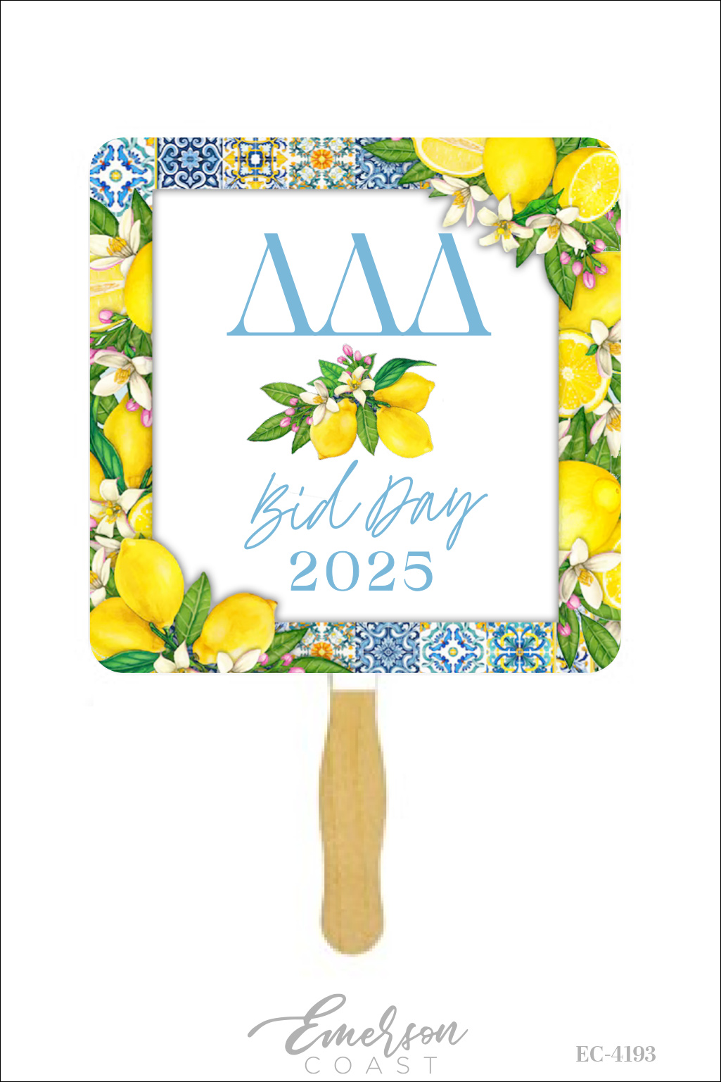 Delta Delta Delta Italian Summer Bid Day Fan