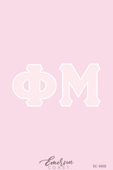 Phi Mu Recruitment and Bid Day Greek Letter Jersey