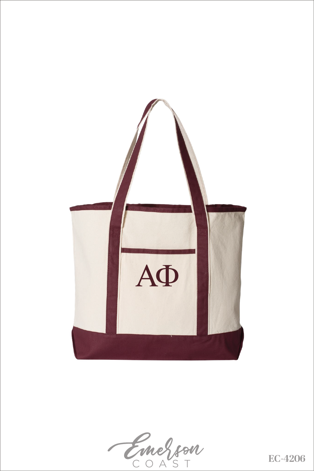 Alpha Phi Maroon Bid Day Tote