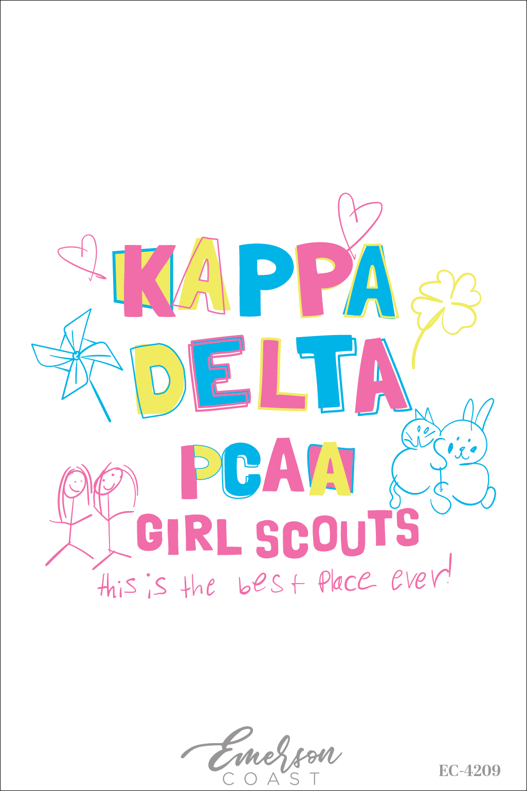Kappa Delta PCAA Girl Scouts Doodle Tee