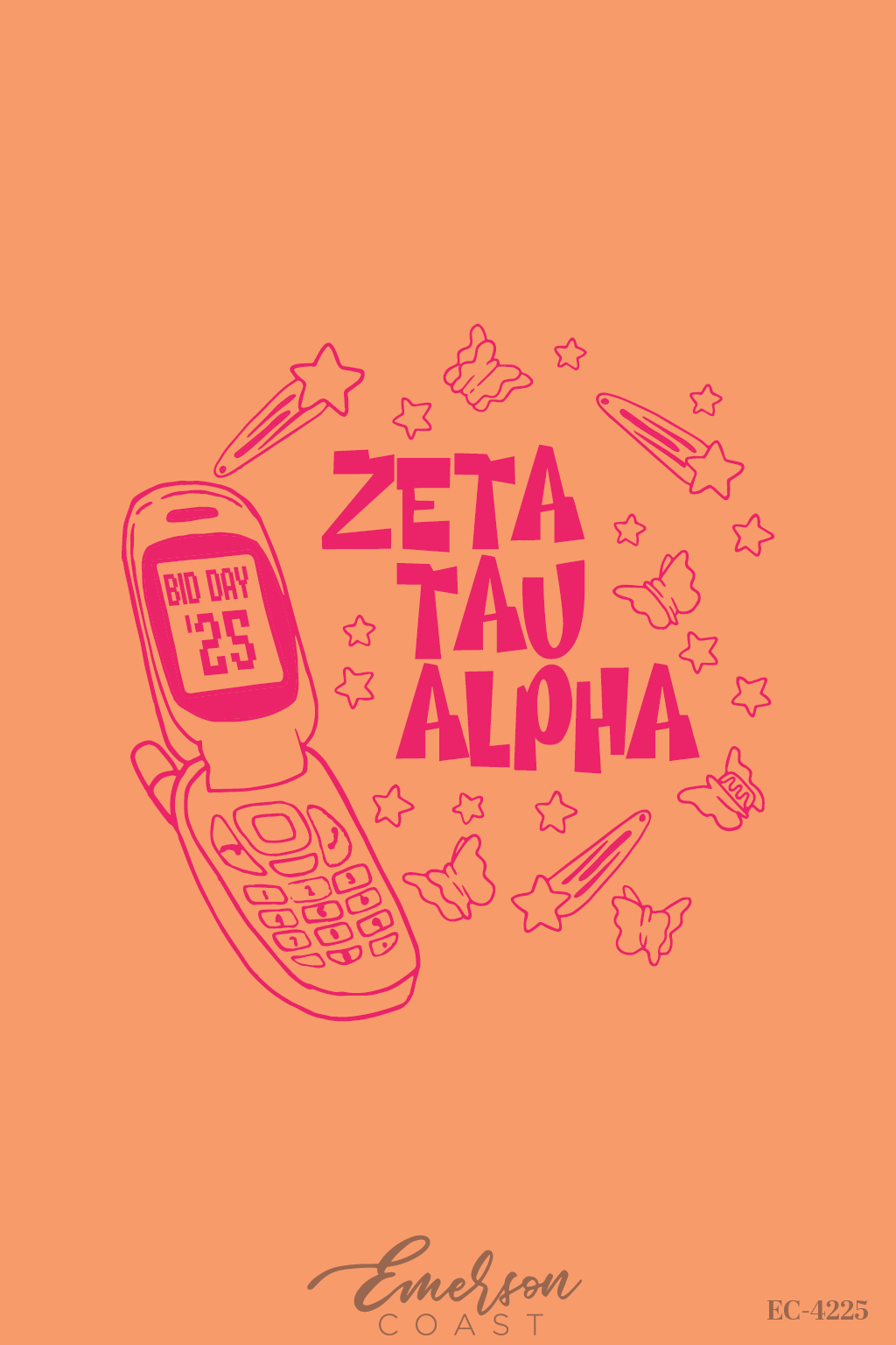 Zeta Tau Alpha Y2K Bid Day T-Shirt