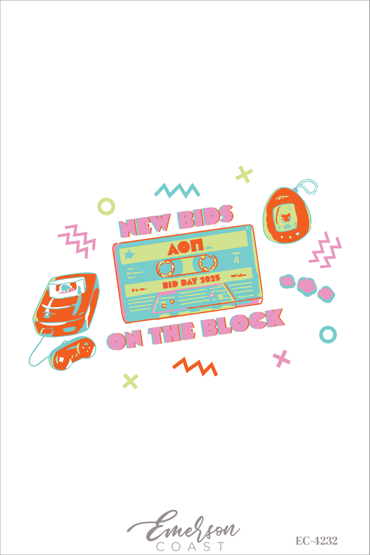 Alpha Omicron Pi New Bids On The Block Bid Day T-Shirt