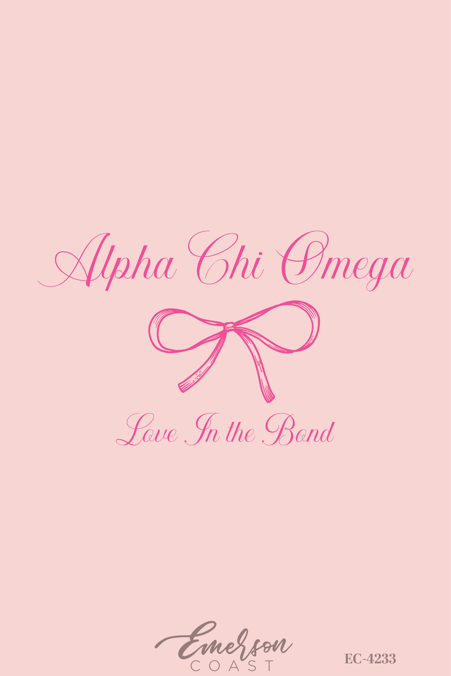 Alpha Chi Omega Love In The Bond Recruitment Bow T-Shirt