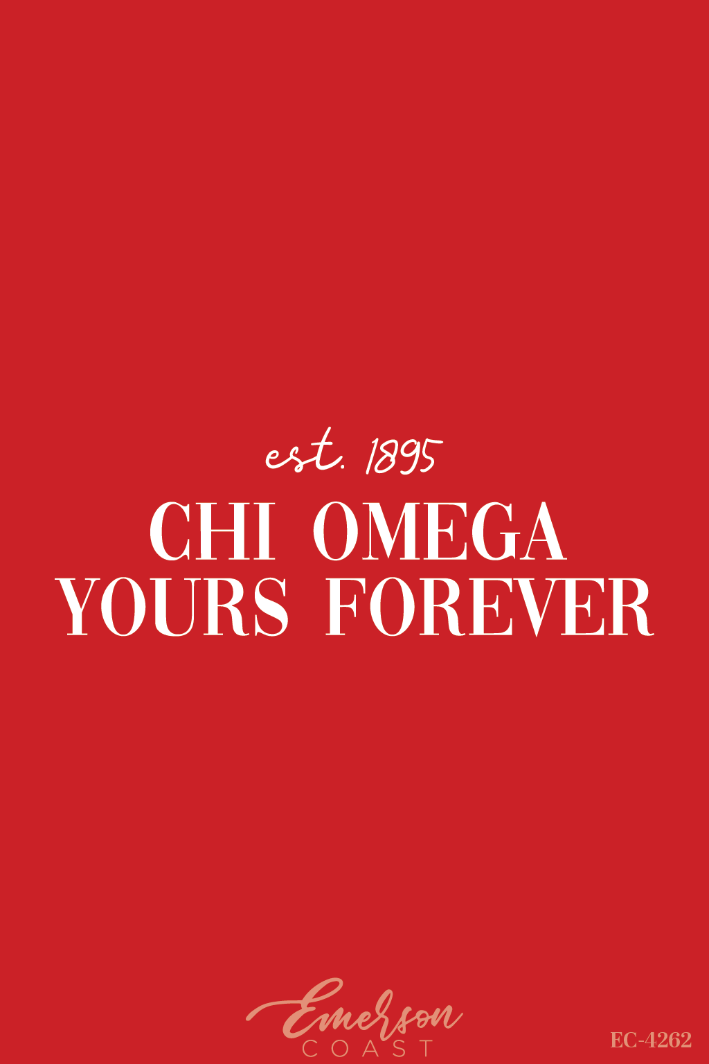 Chi Omega Yours Forever Red Set Tank