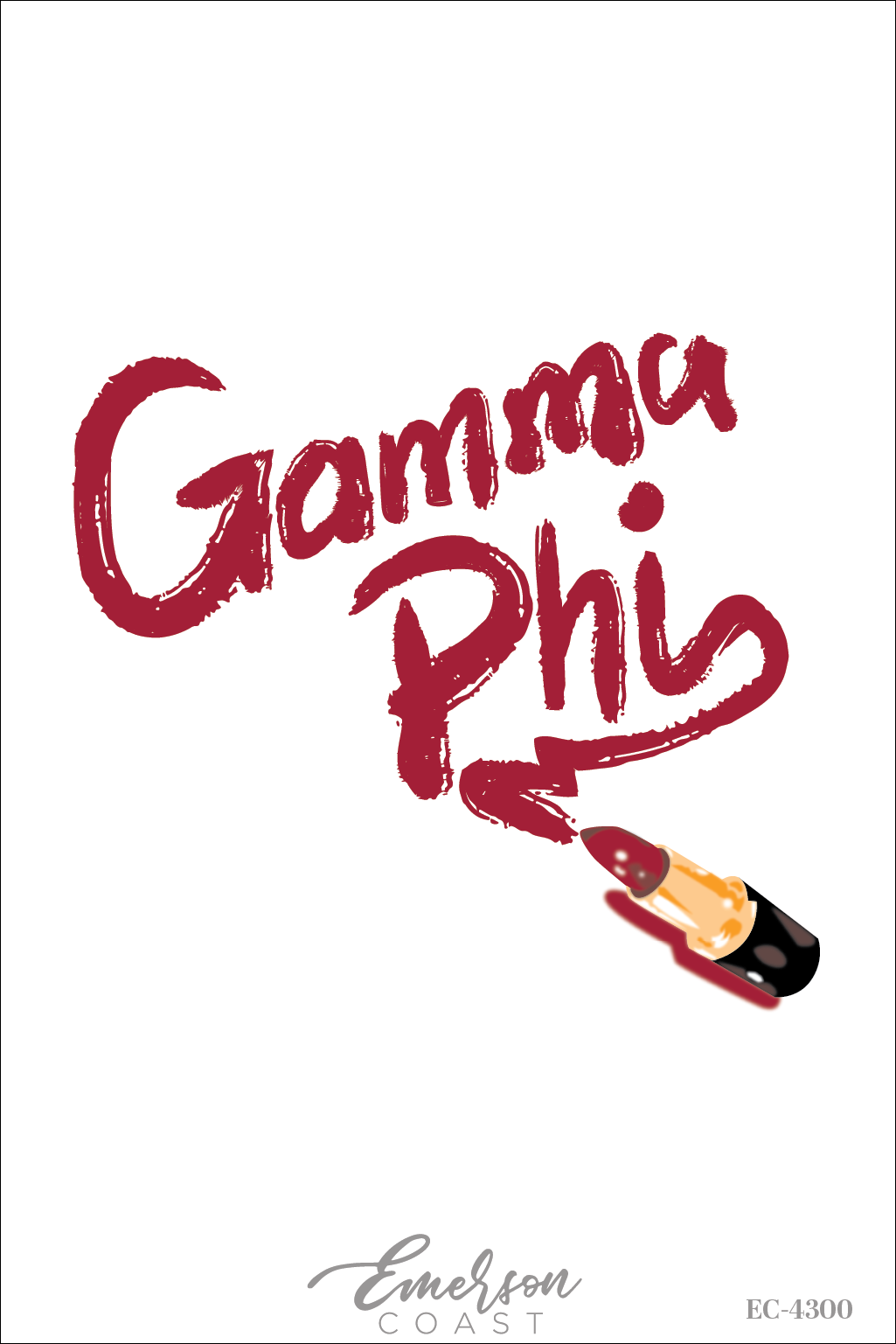 Gamma Phi Beta Lipstick Bid Day T-Shirt