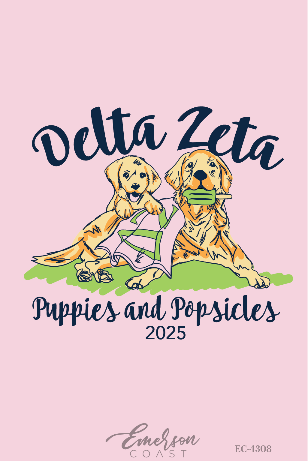 Delta Zeta Clemson University Puppies and Popsicles T-Shirt